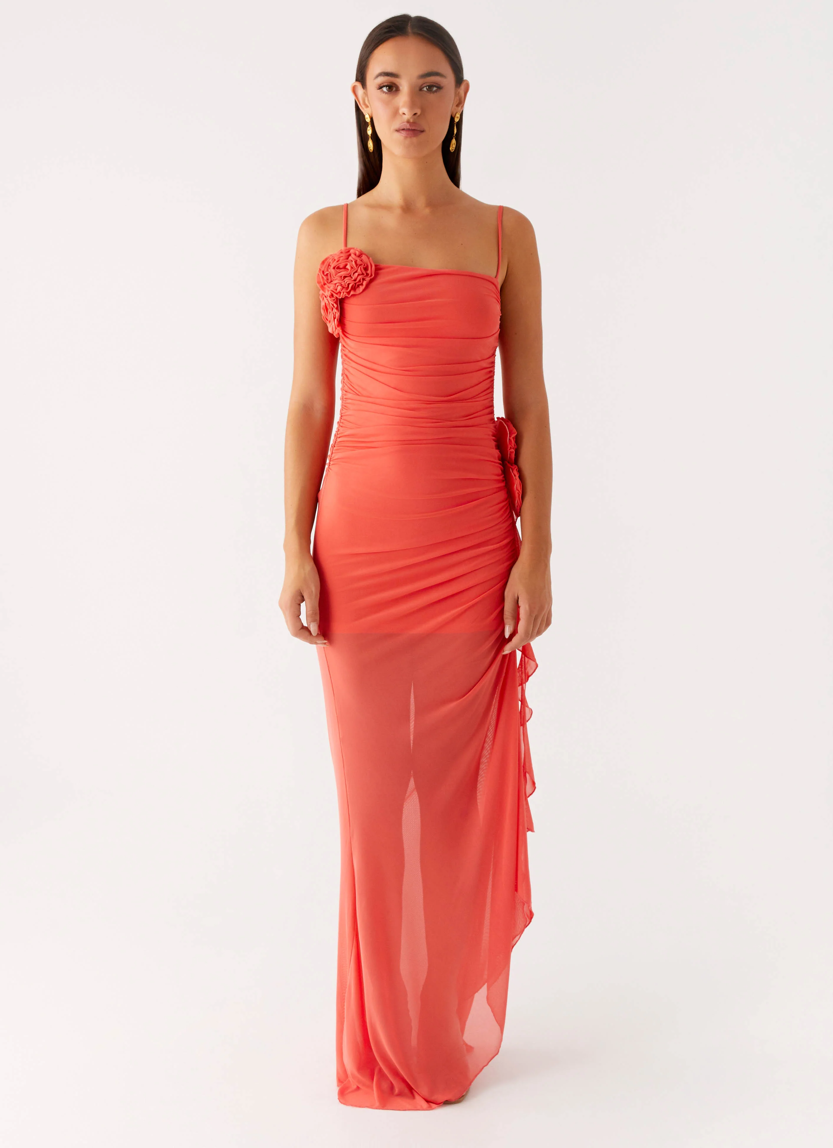 Louana Maxi Dress - Coral - Image 4