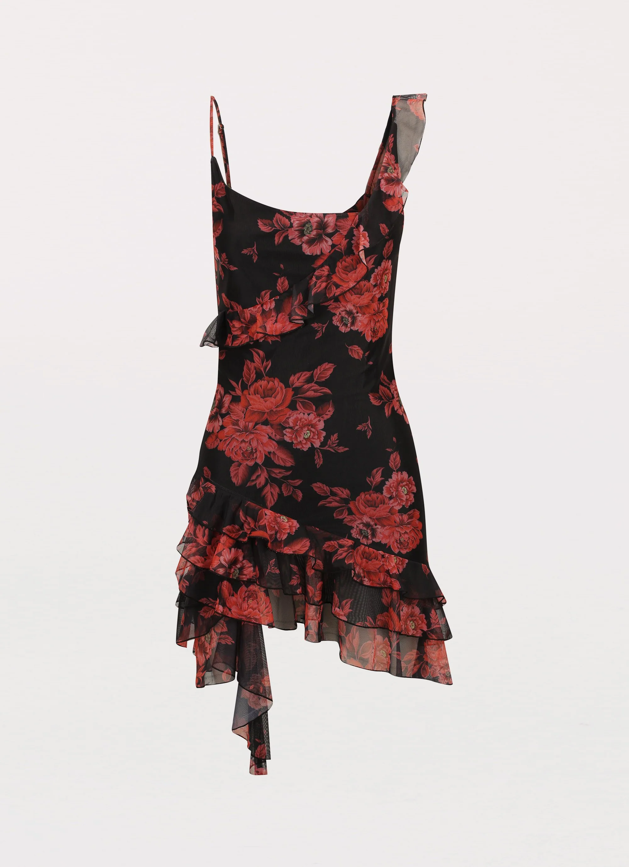 Love You Mesh Mini Dress - Midnight Rosa - Image 3