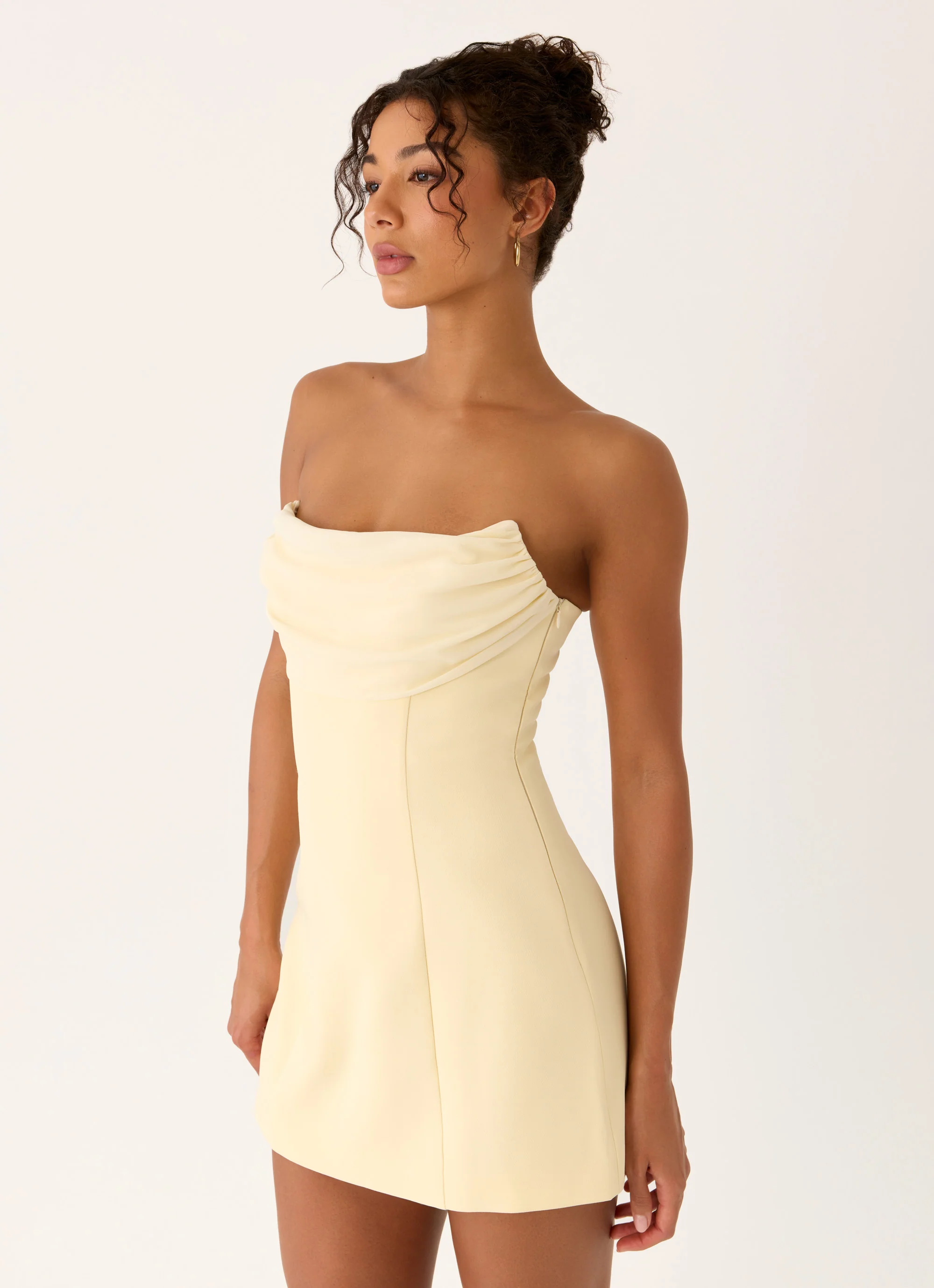 Luna Rosa Mini Dress - Baby Yellow - Image 4