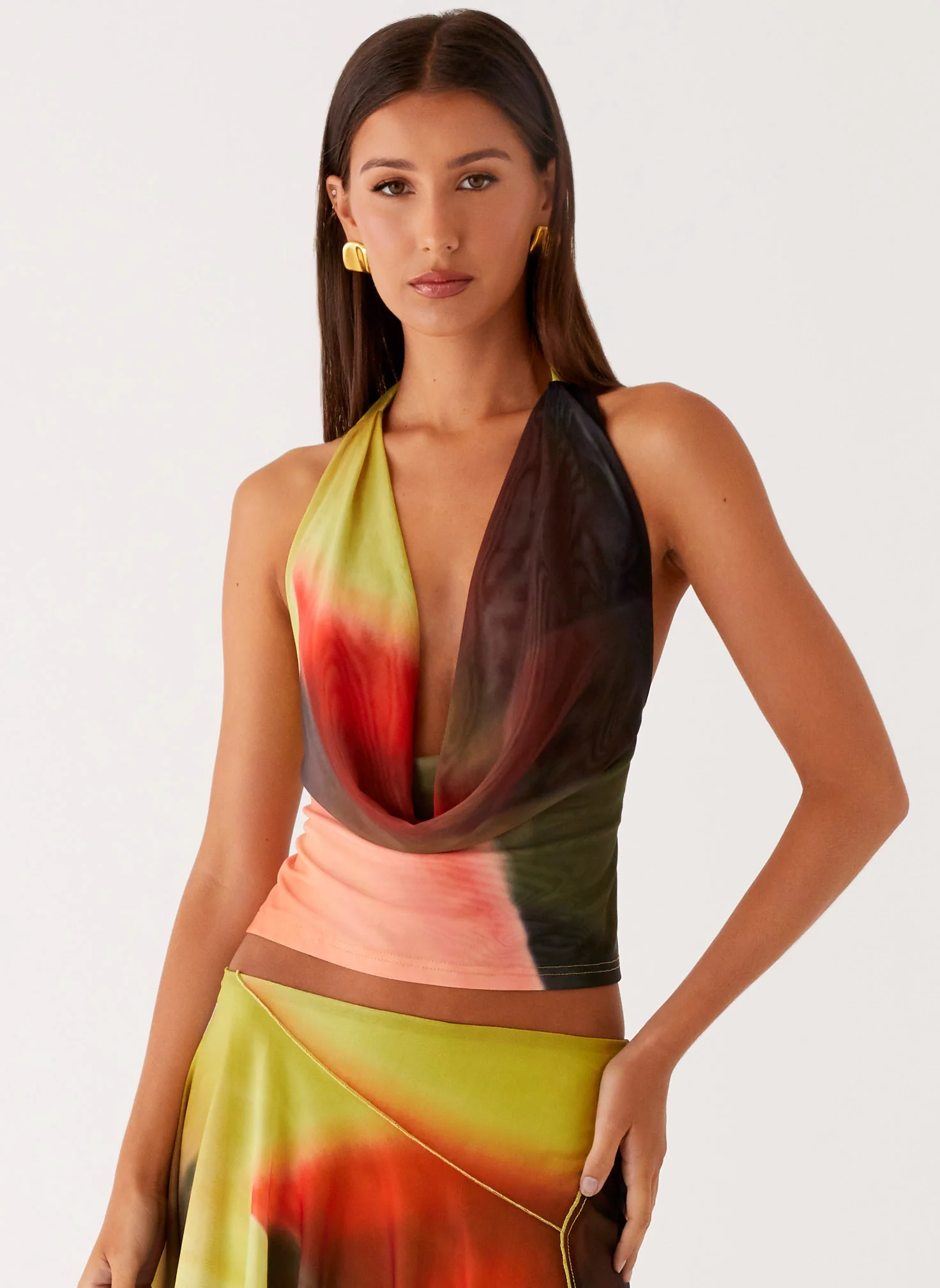 Lustra Cowl Top - Moody Floral - Image 5