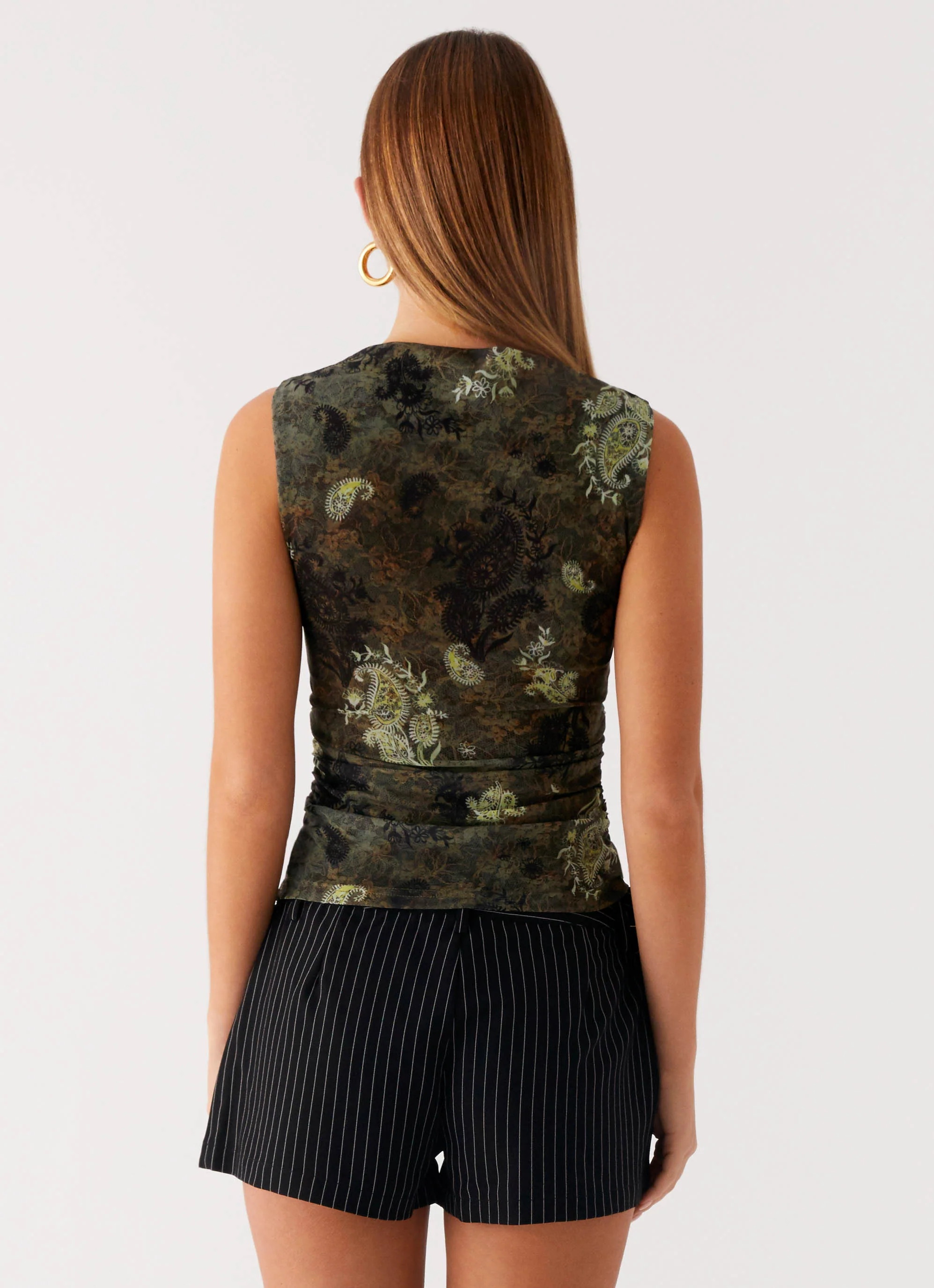 Lux Tank Top - Cyber Floral - Image 3