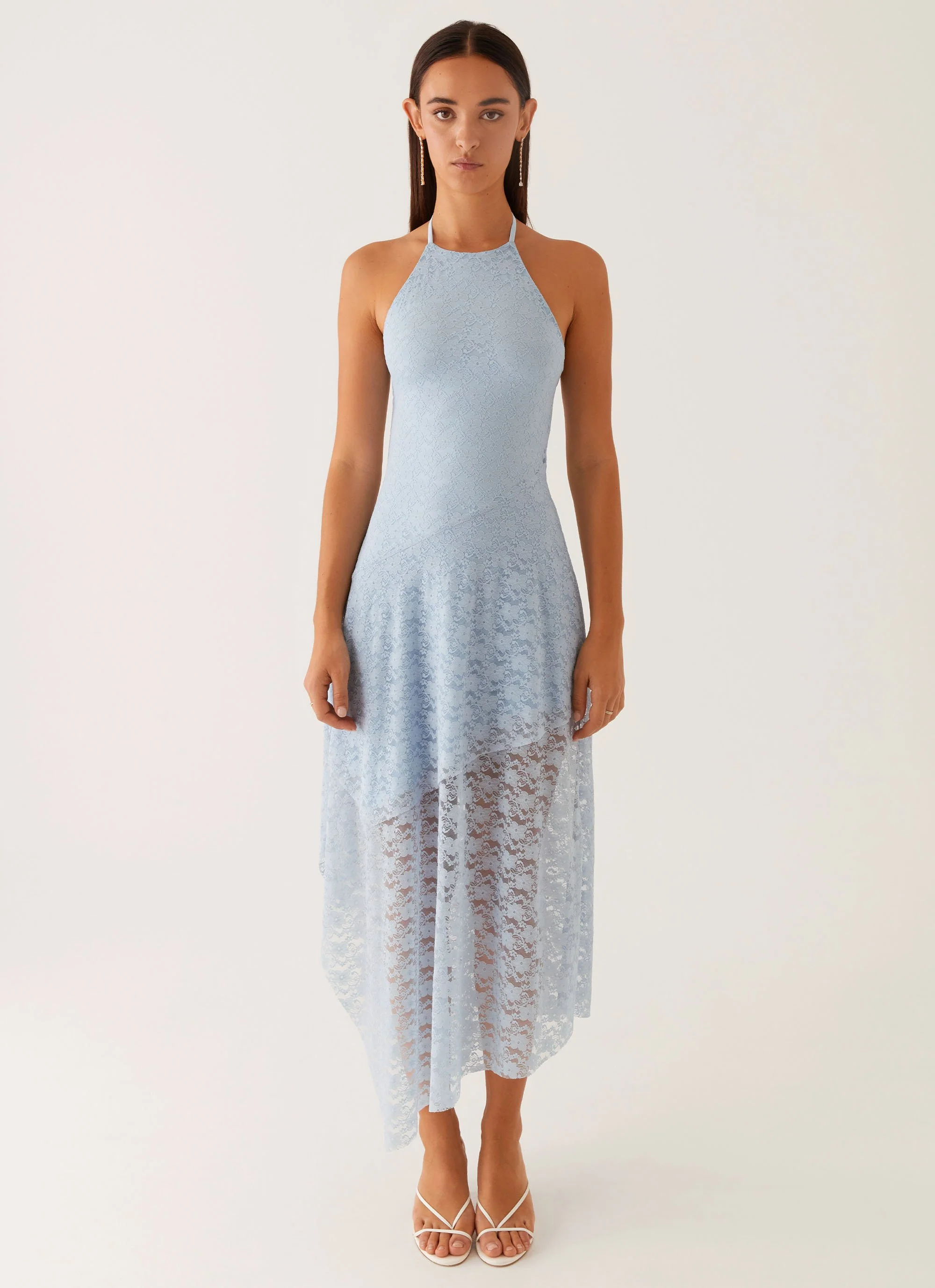 Lyndal Lace Midi Dress - Blue - Image 2
