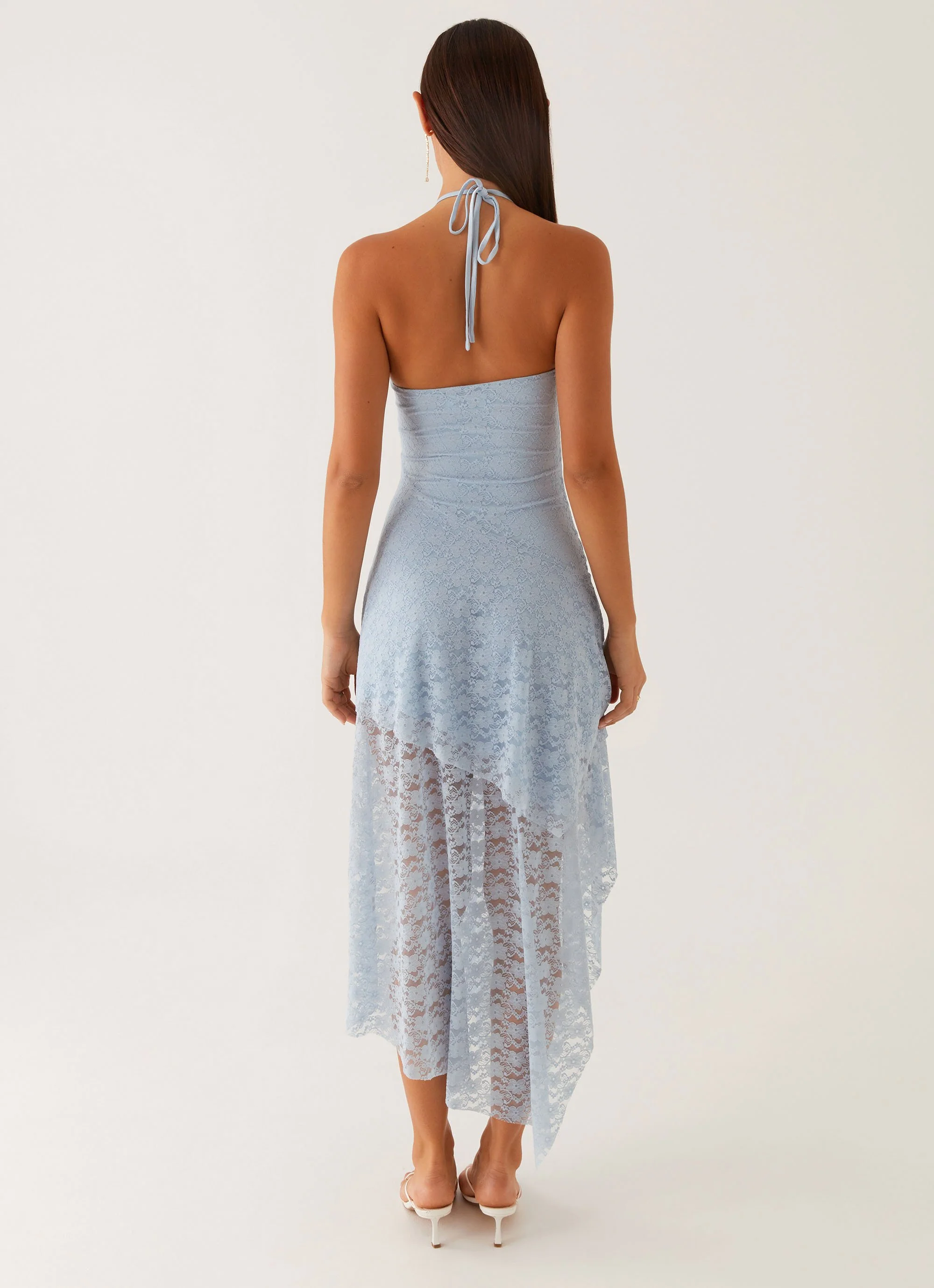 Lyndal Lace Midi Dress - Blue - Image 4