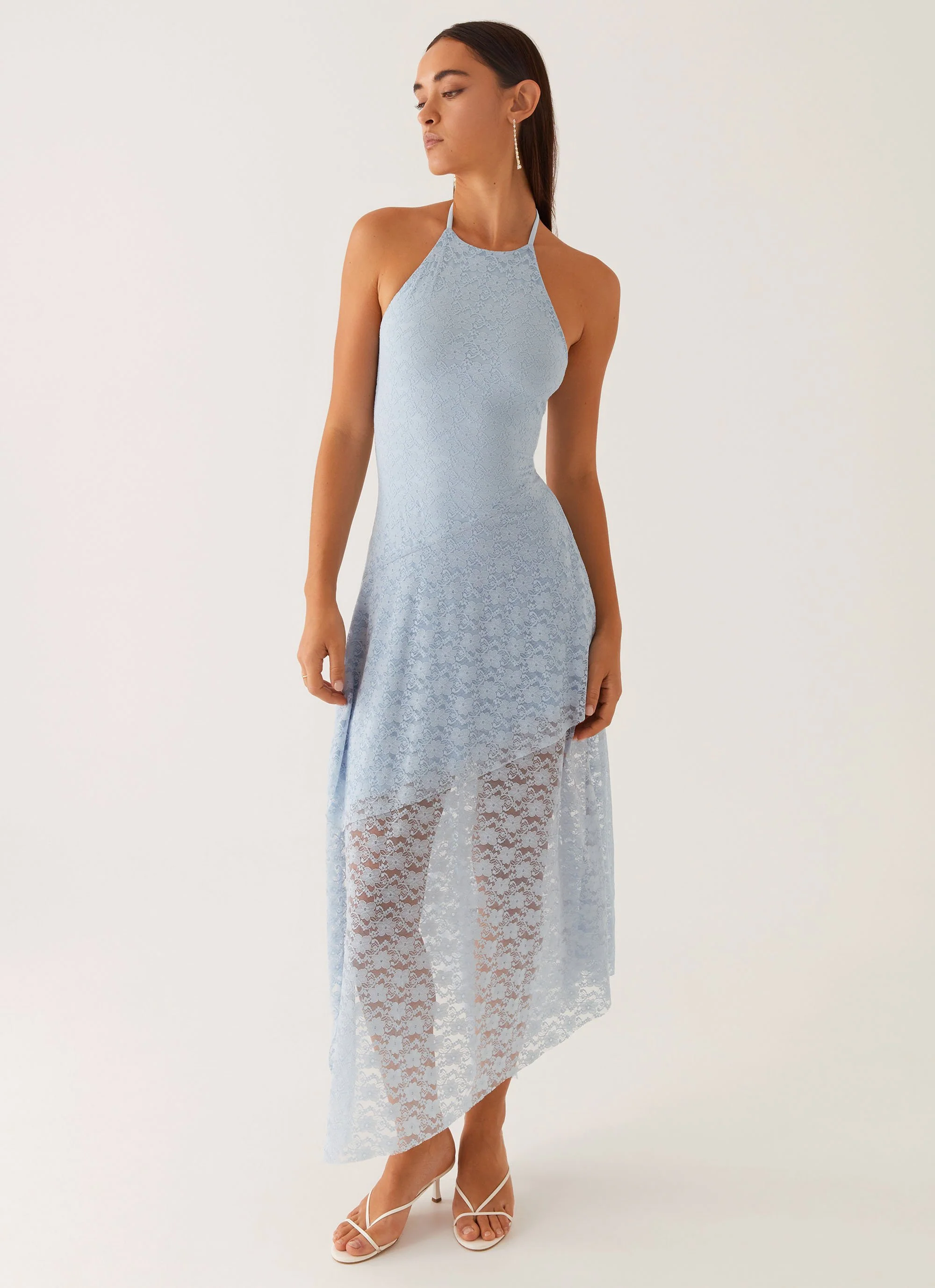 Lyndal Lace Midi Dress - Blue - Image 6
