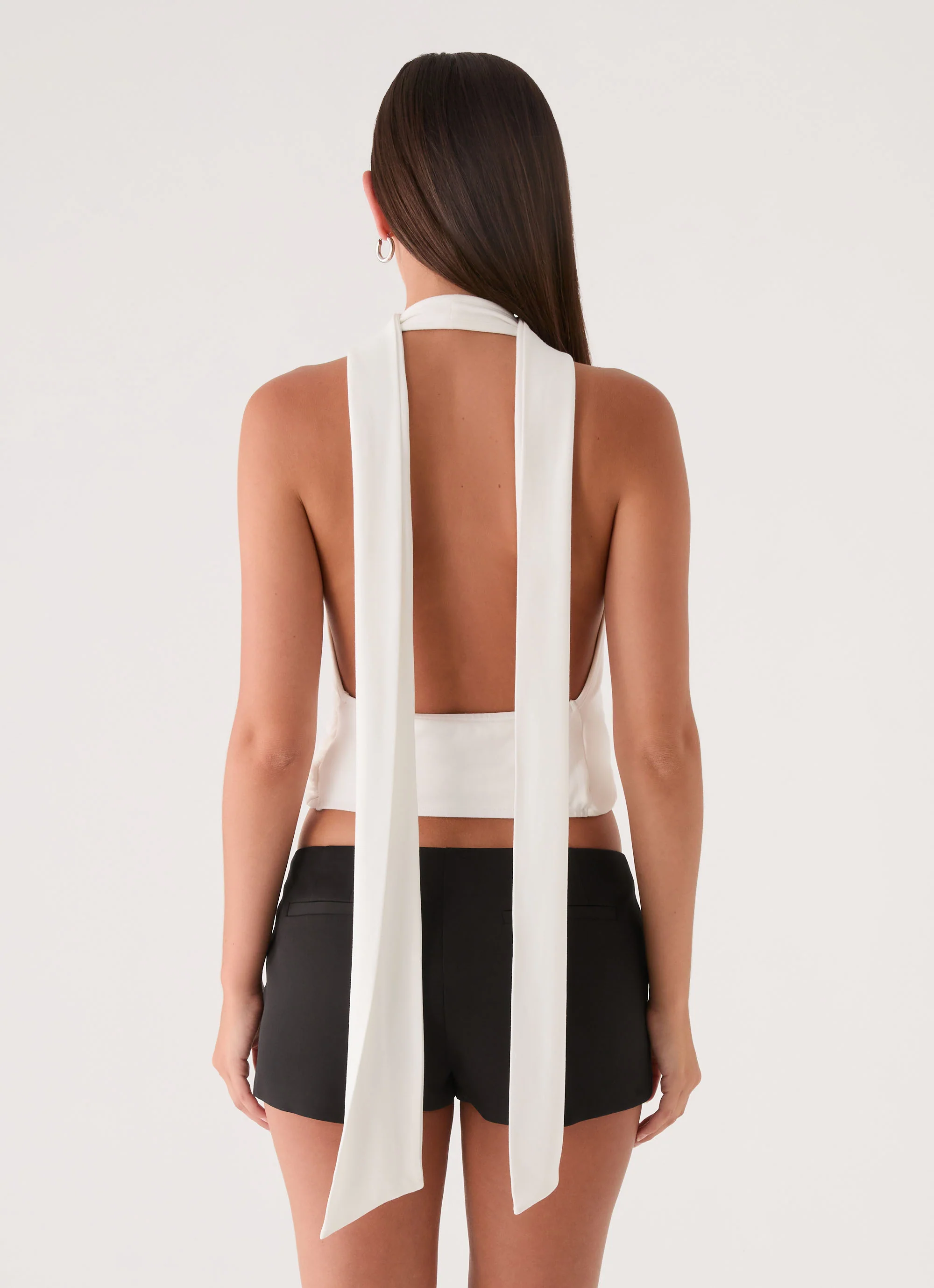 Lynna Scarf Top - White - Image 2