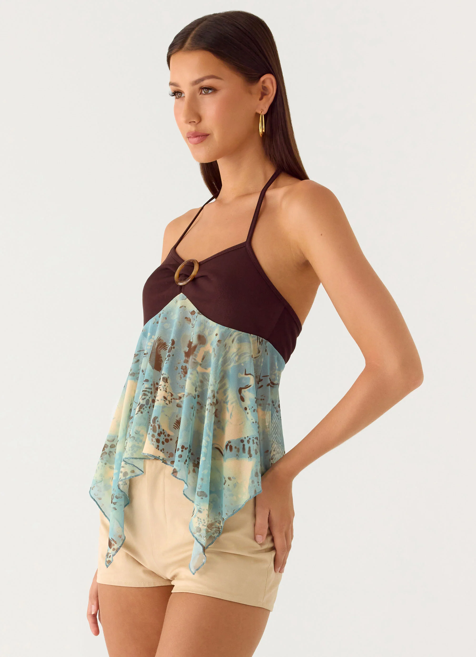 Lyrica Halter Top - Aqua Blur - Image 6