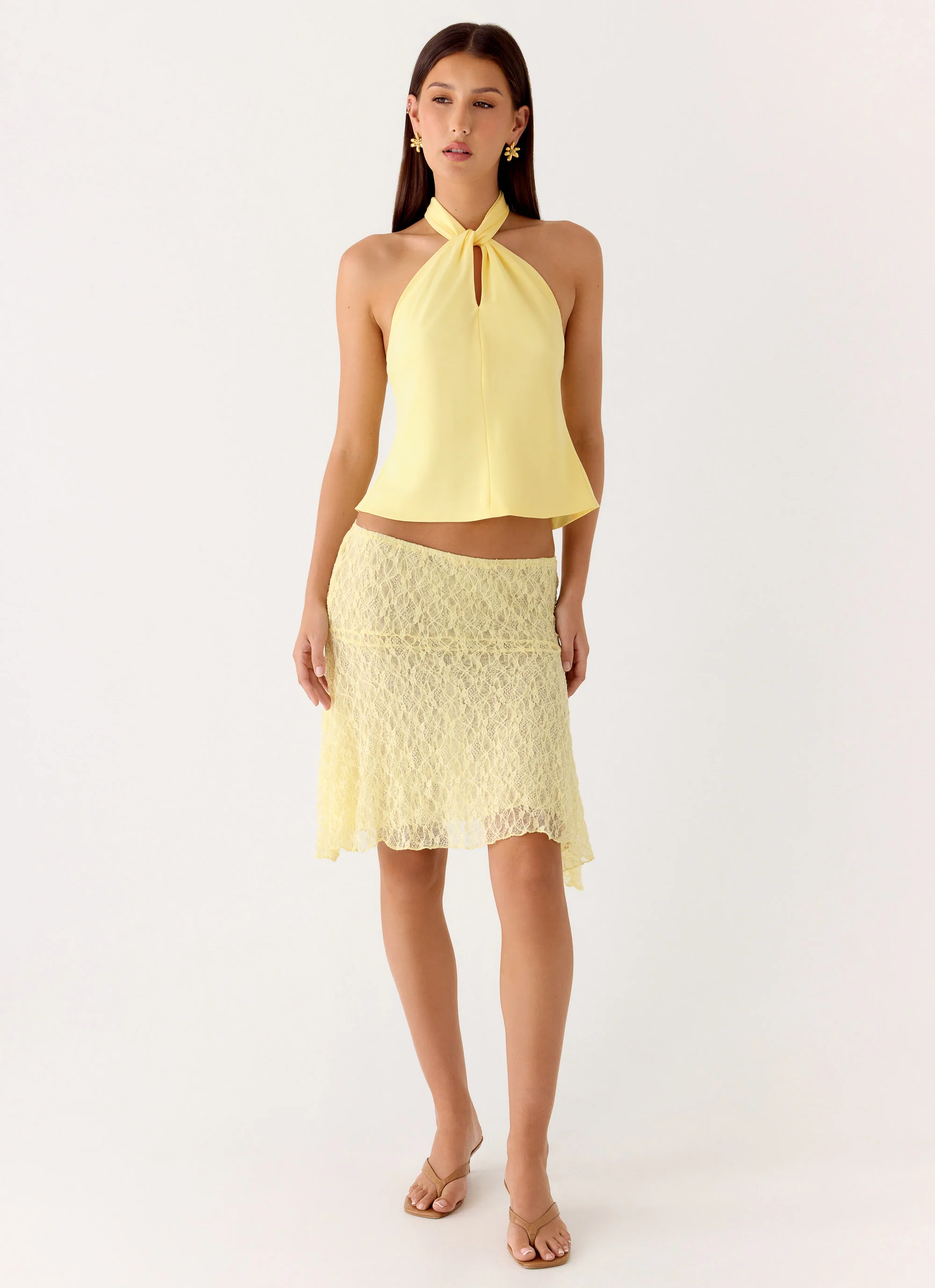 Maddox Scarf Top - Lemon - Image 6