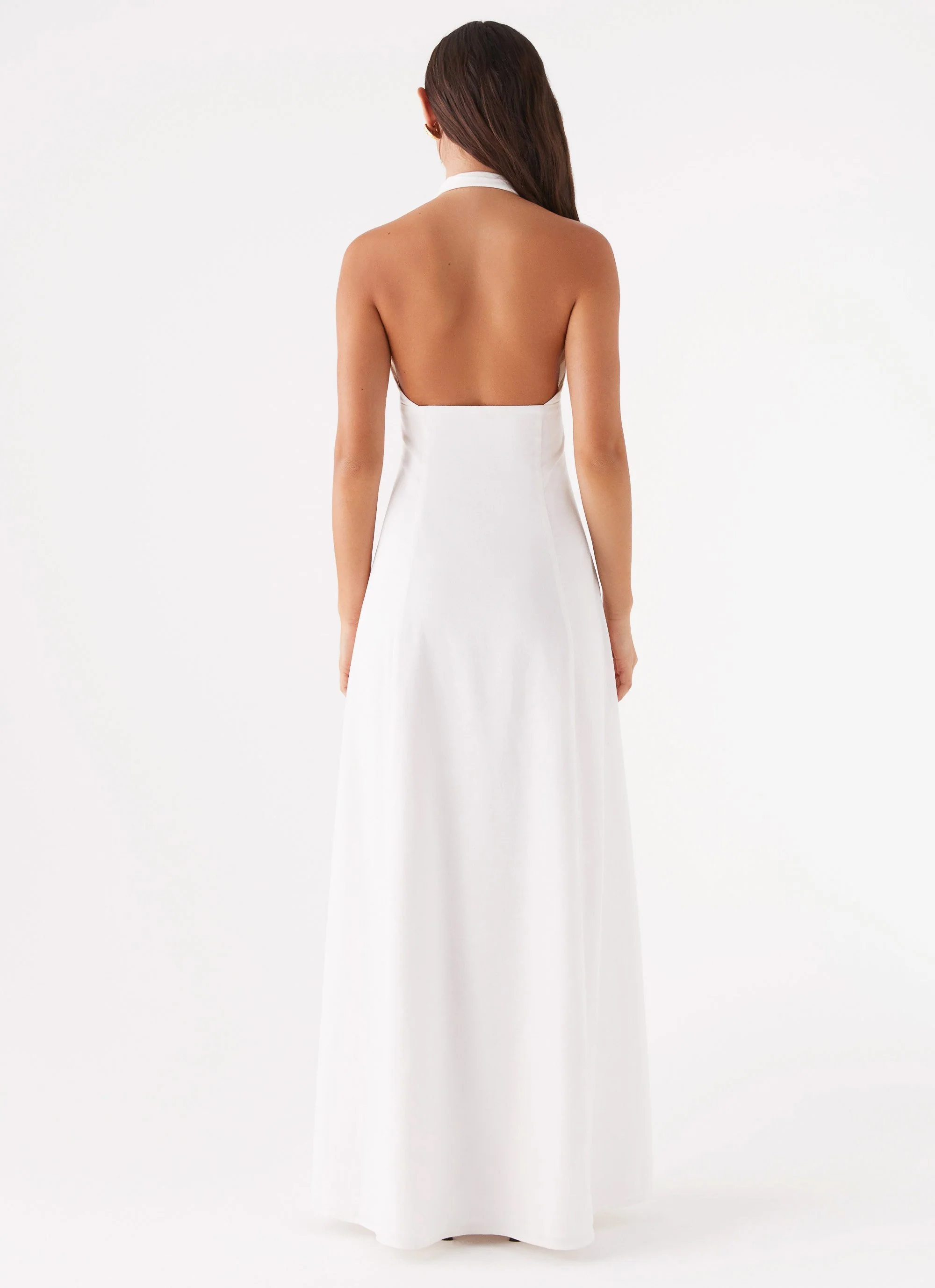 Maison Linen Maxi Dress - White - Image 5