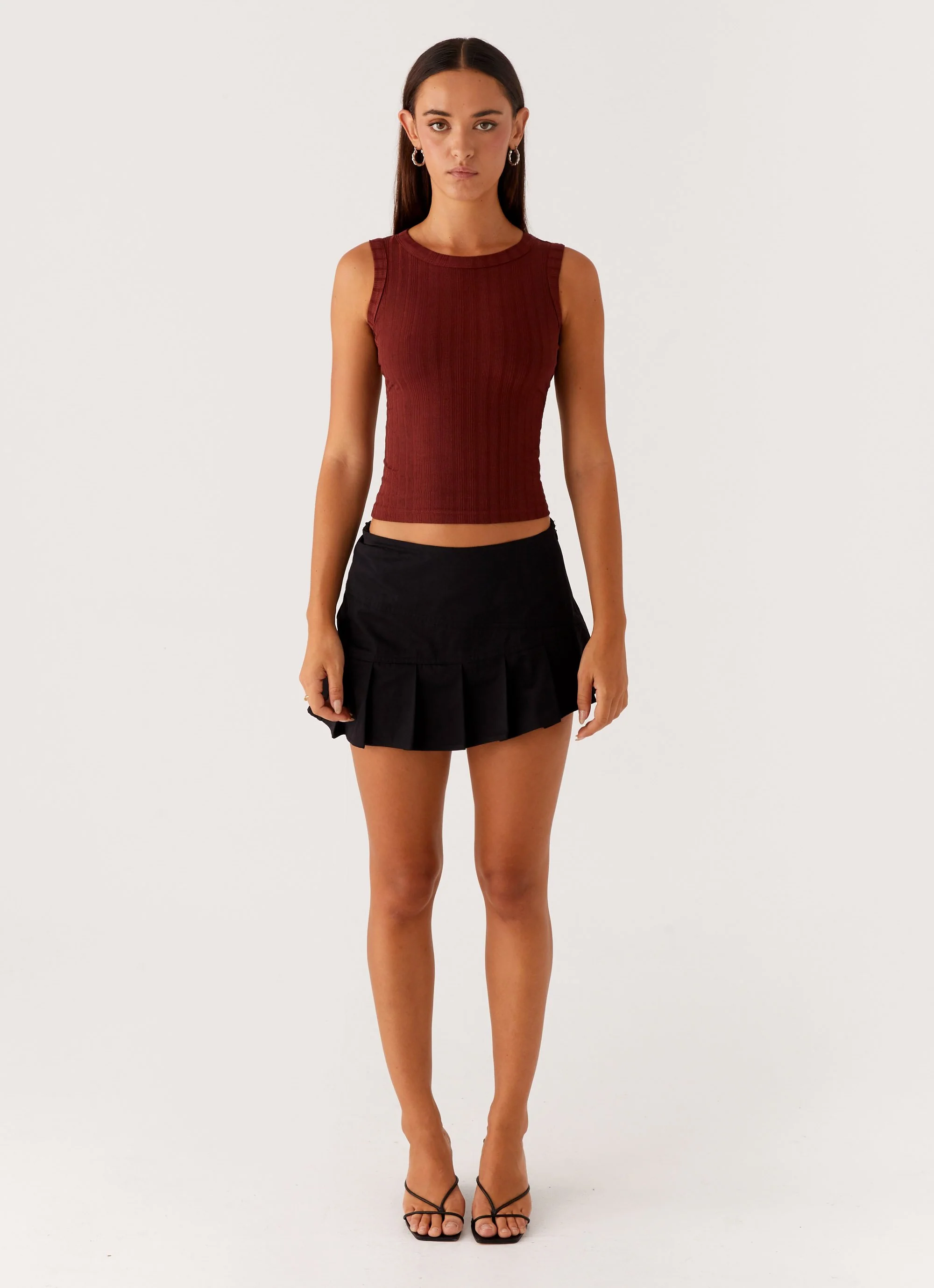 Malene Ribbed Top - Brown - Image 6