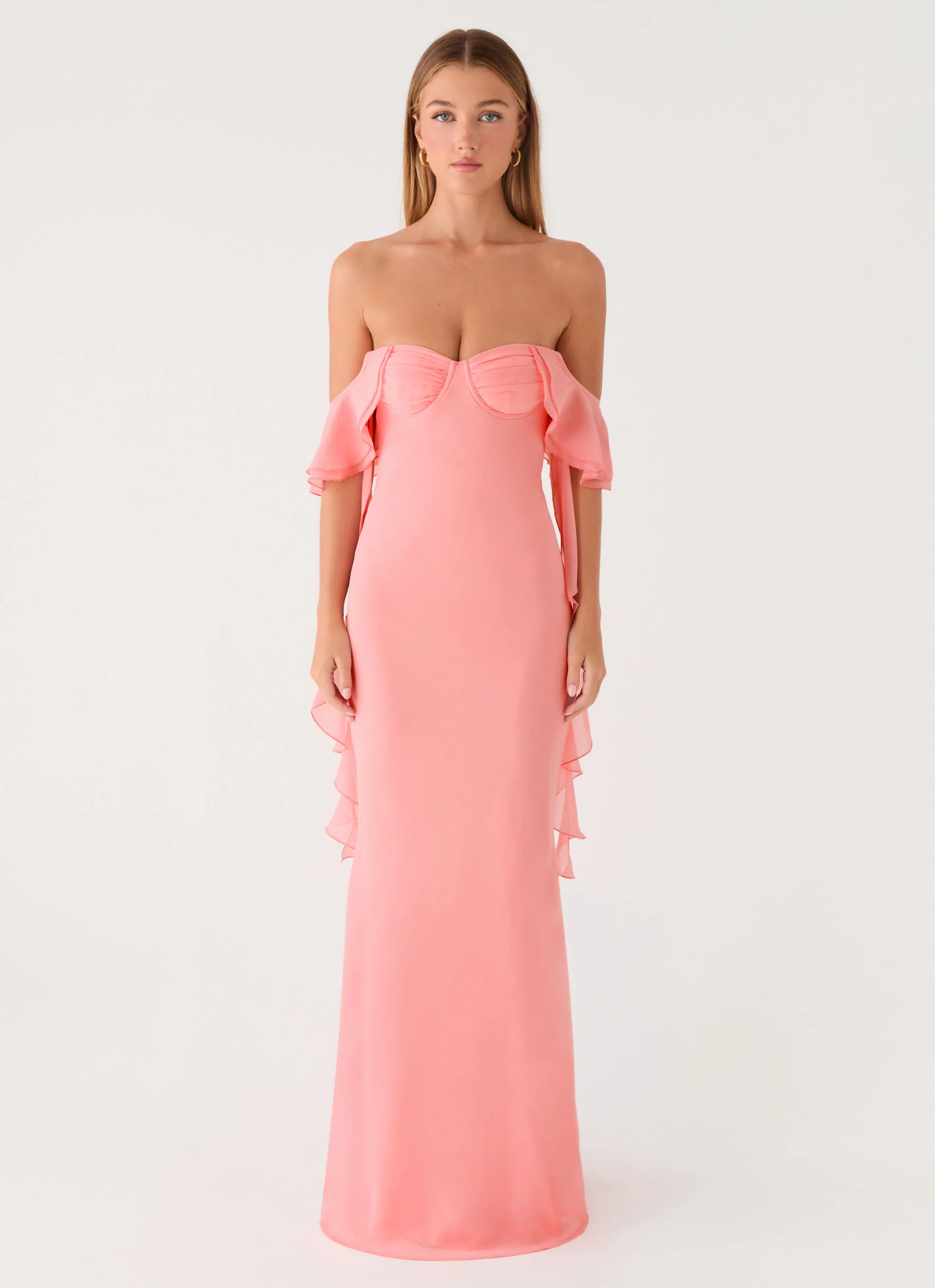 Maliyah Maxi Dress - Peach - Image 6