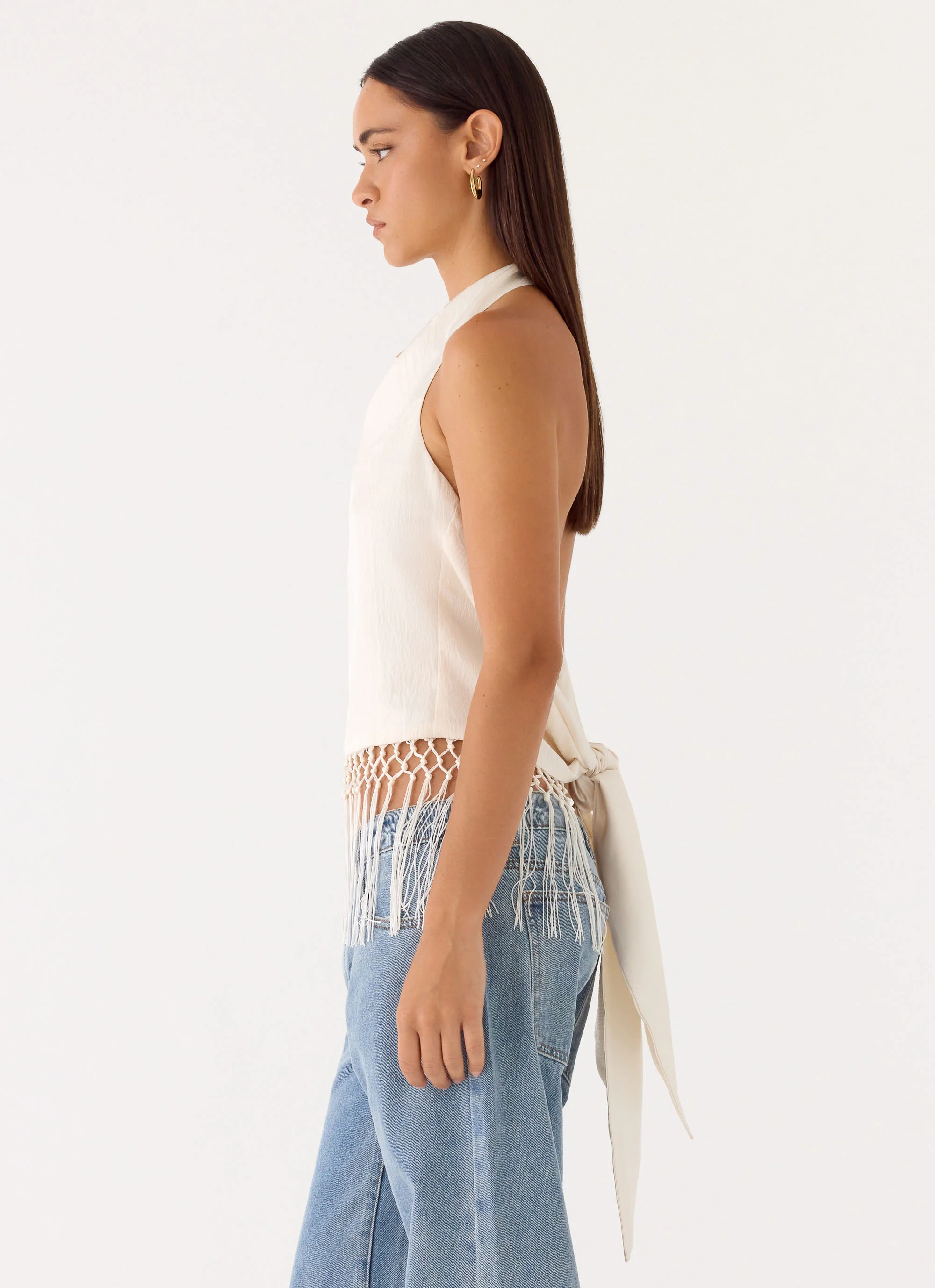 Mania Tassel Top - Ivory - Image 2