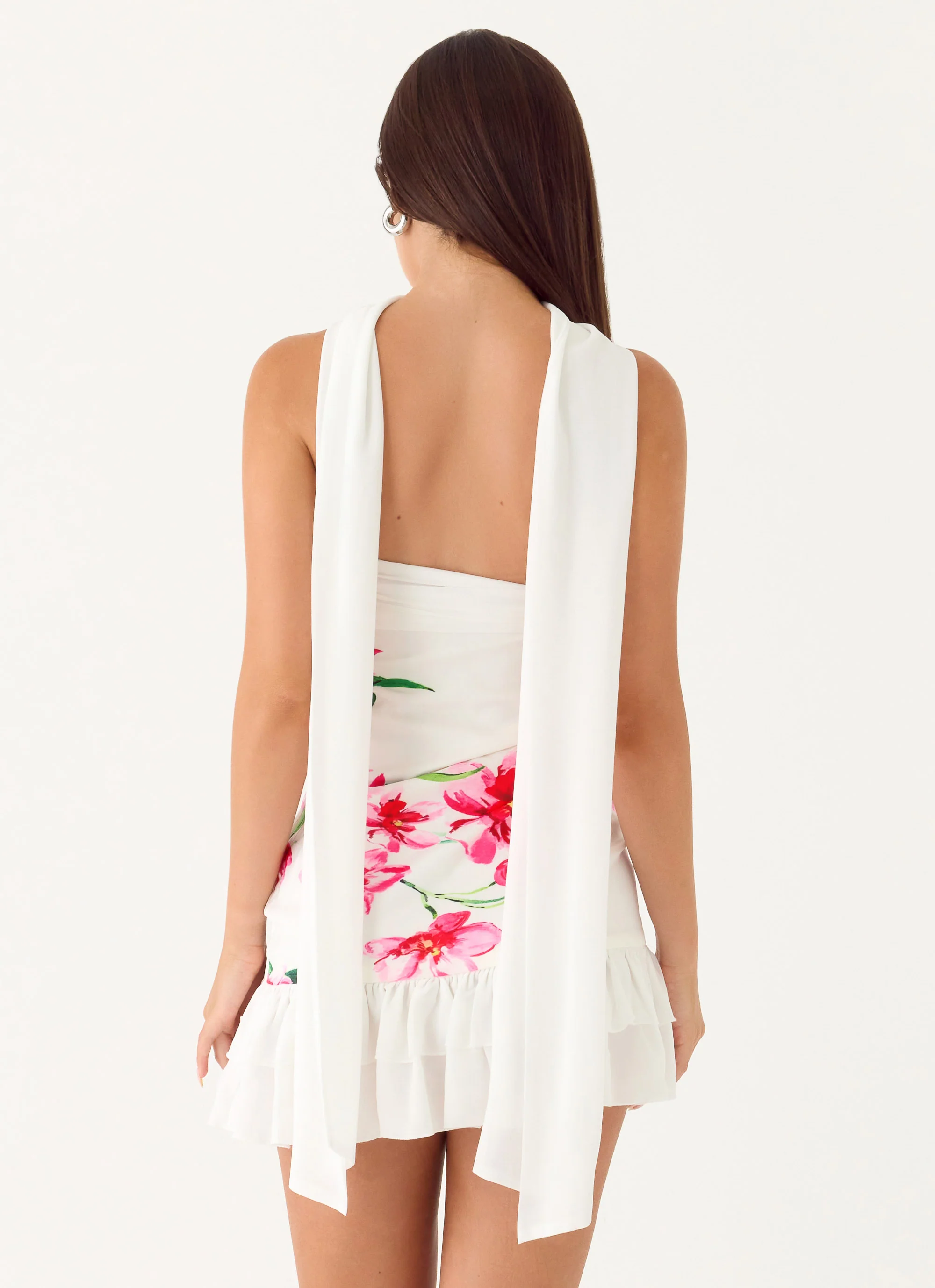 Manon Scarf Mini Dress - Ivory Reef - Image 3