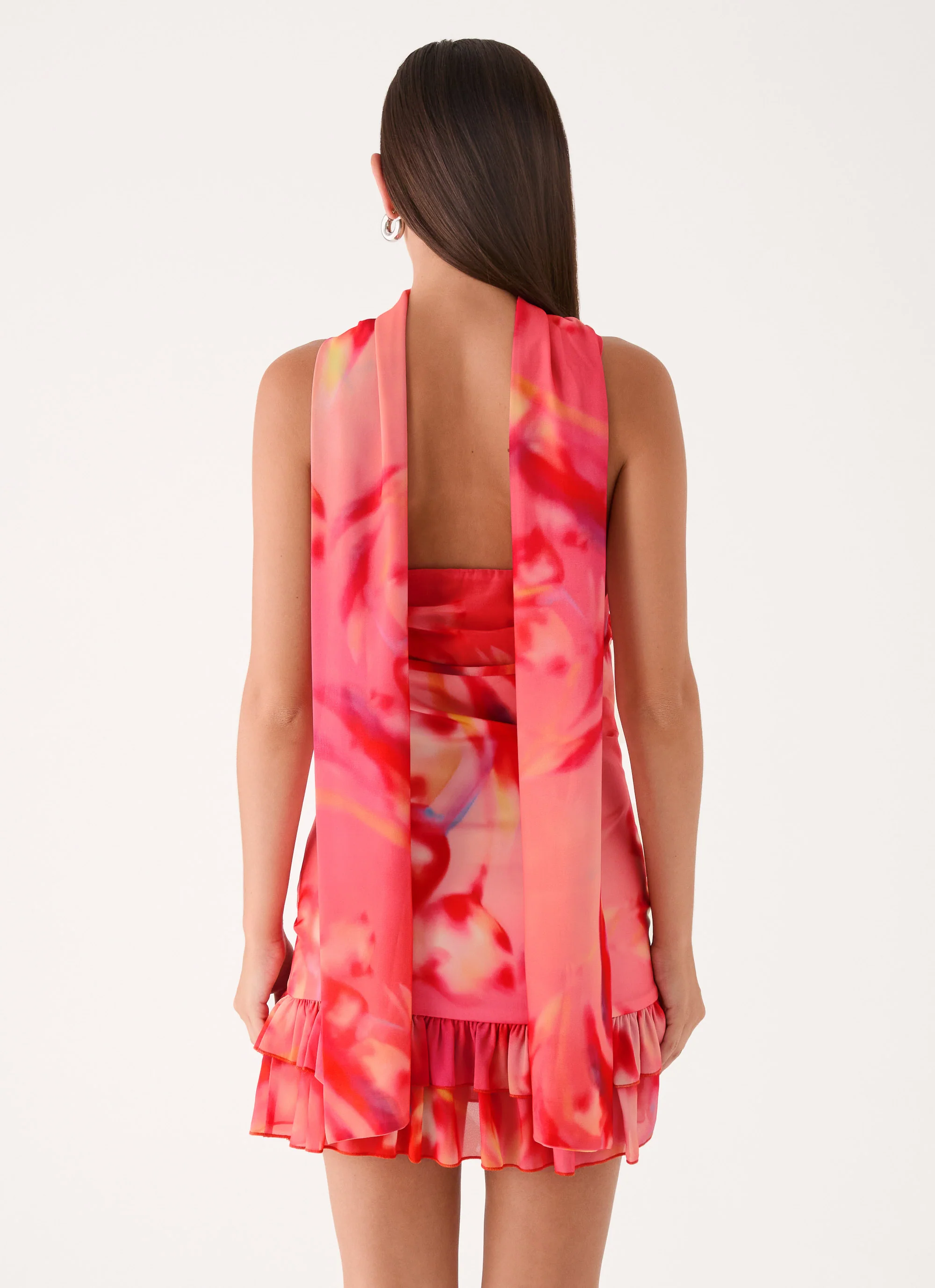 Manon Scarf Mini Dress - Sun Blushed Bloom - Image 2