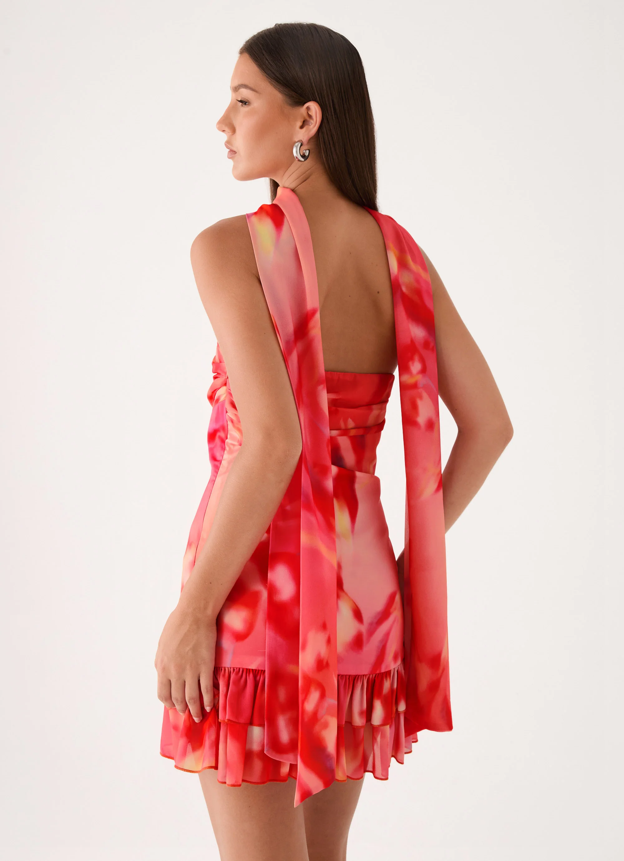 Manon Scarf Mini Dress - Sun Blushed Bloom - Image 6
