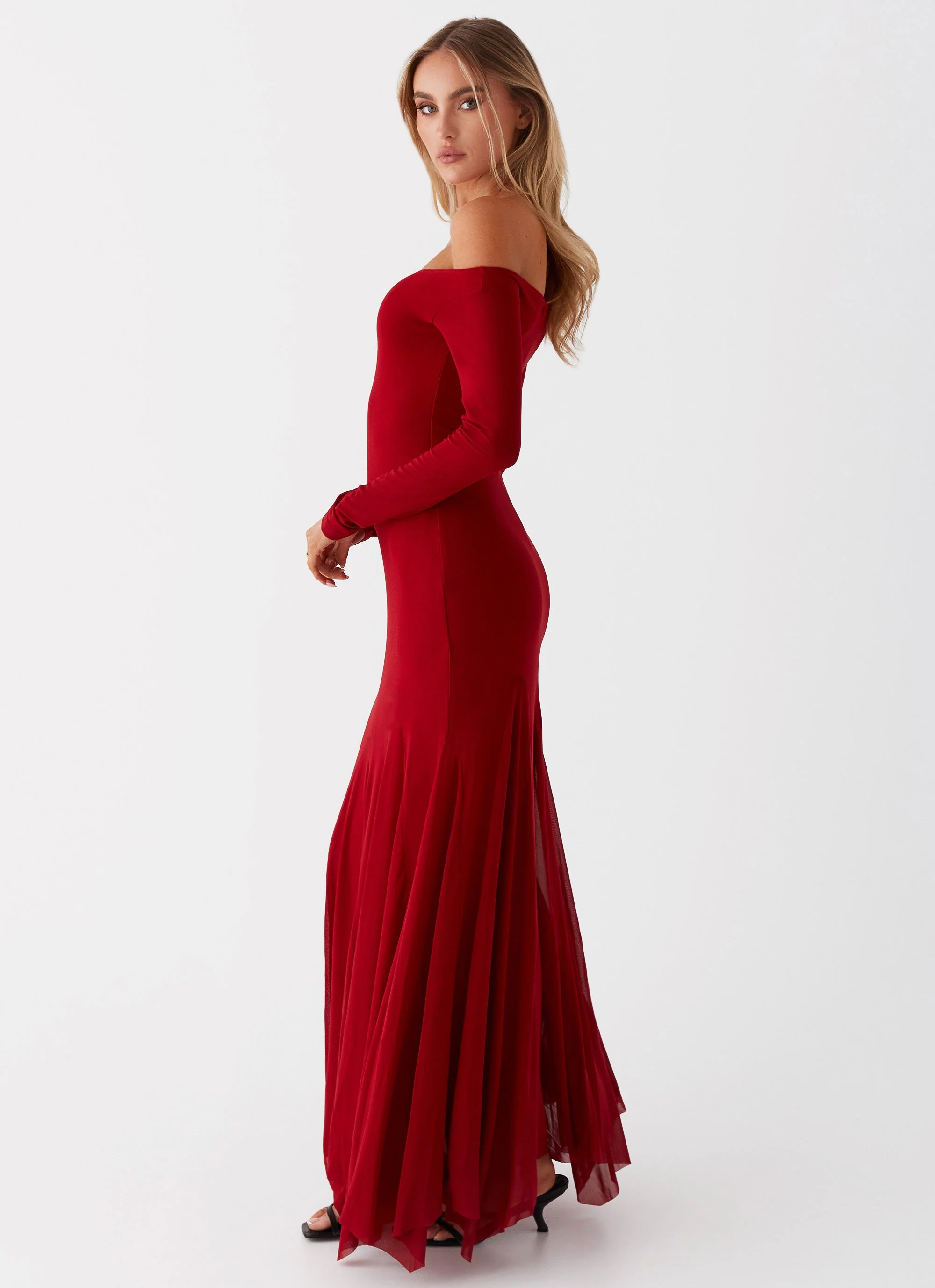 Maribel Maxi Dress - Red - Image 3