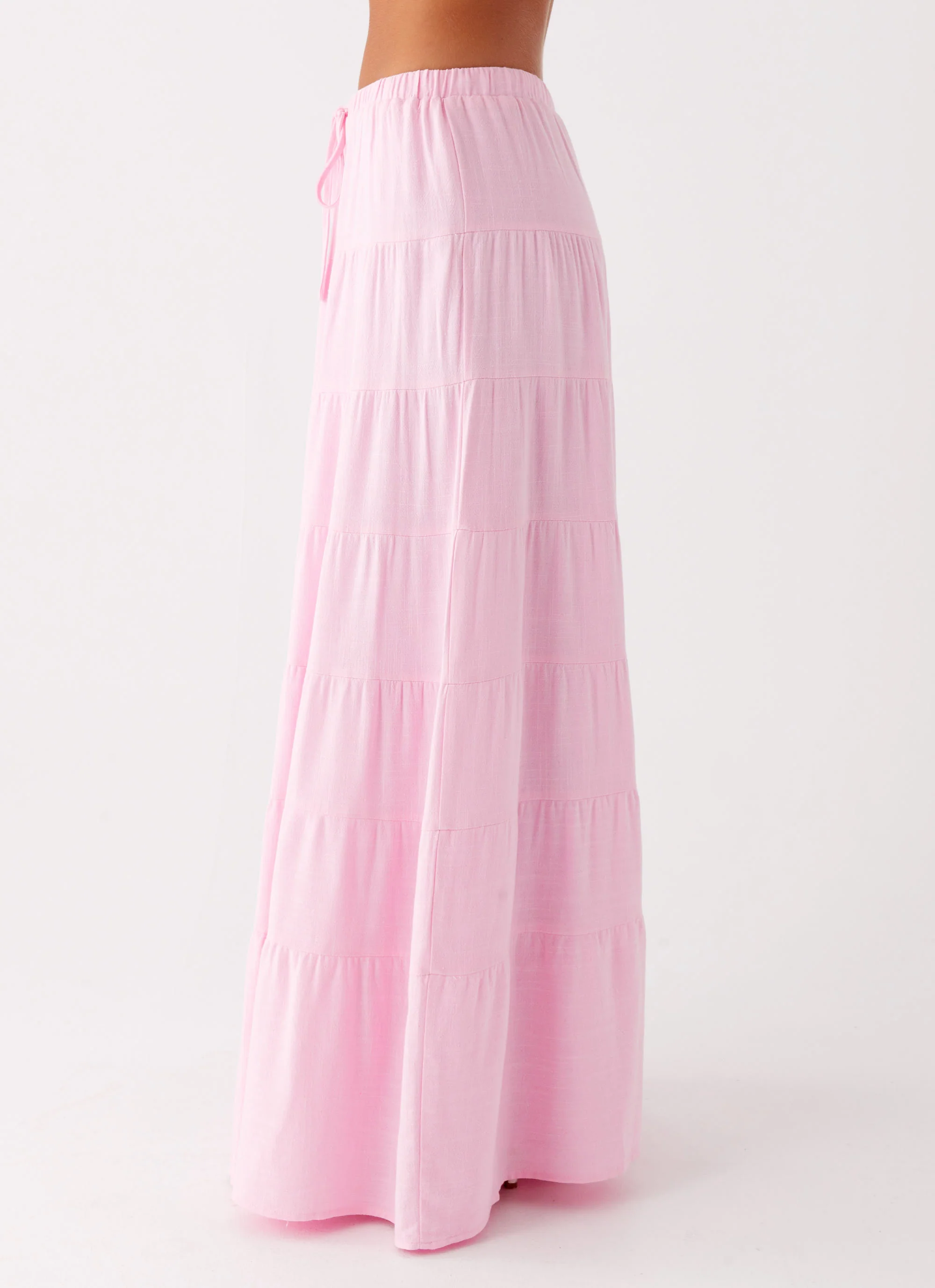 Mariella Linen Maxi Skirt - Pink - Image 5