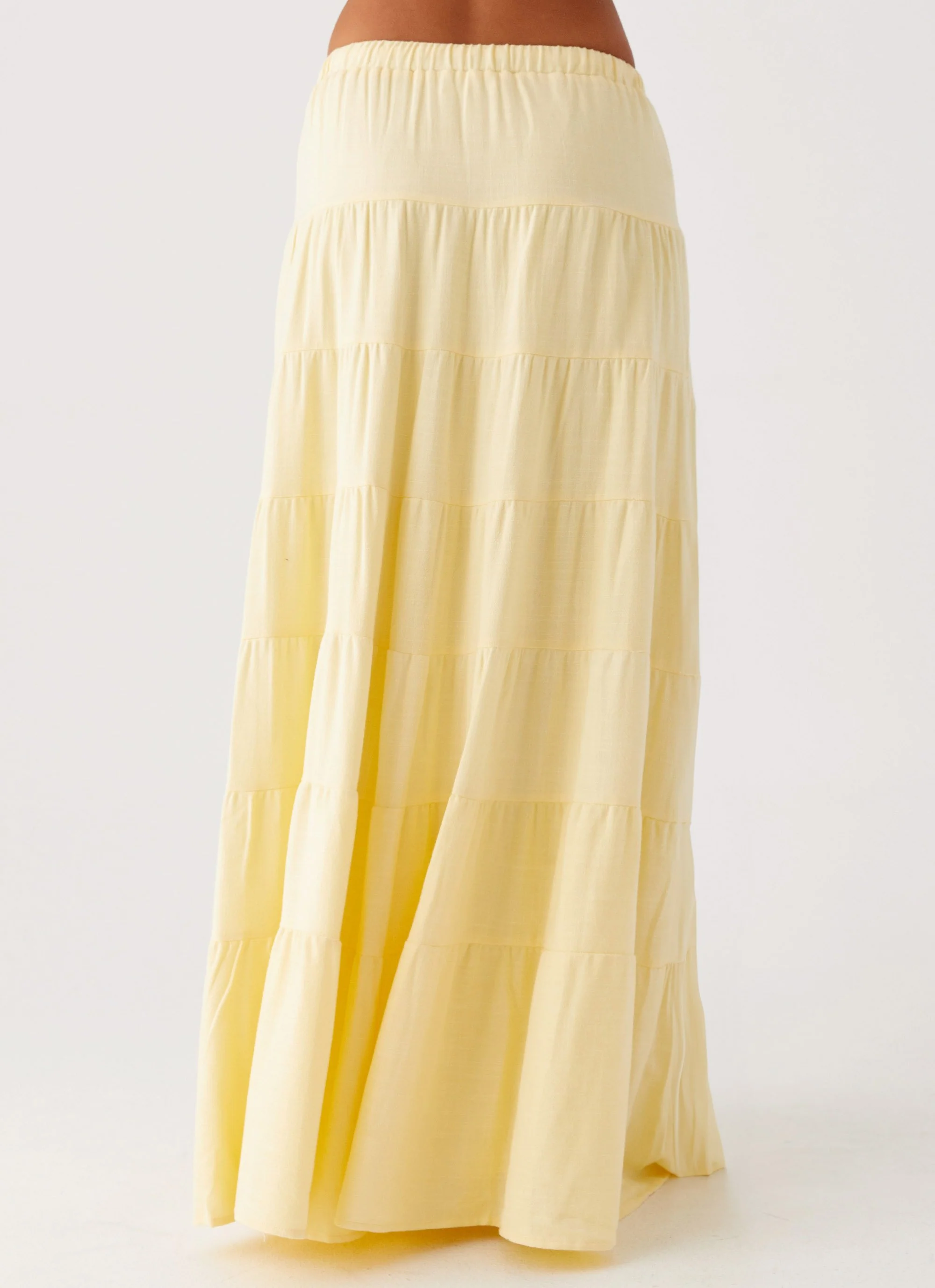 Mariella Linen Maxi Skirt - Yellow - Image 4