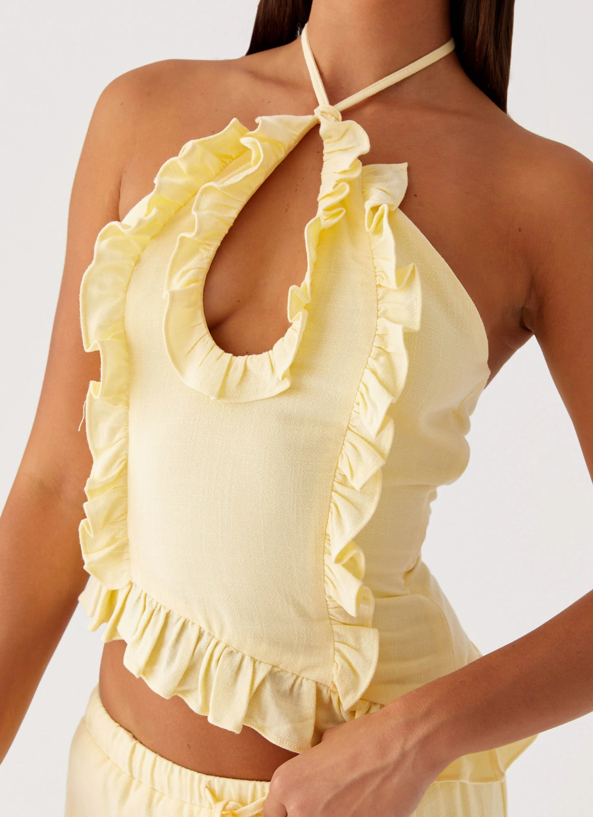 Mariella Linen Top - Yellow - Image 6