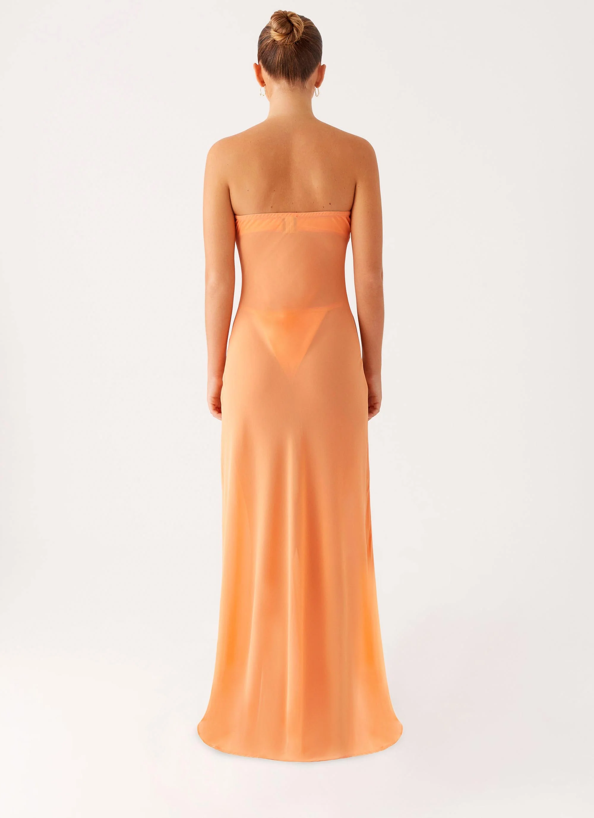 Mattie Strapless Maxi Dress - Orange - Image 3