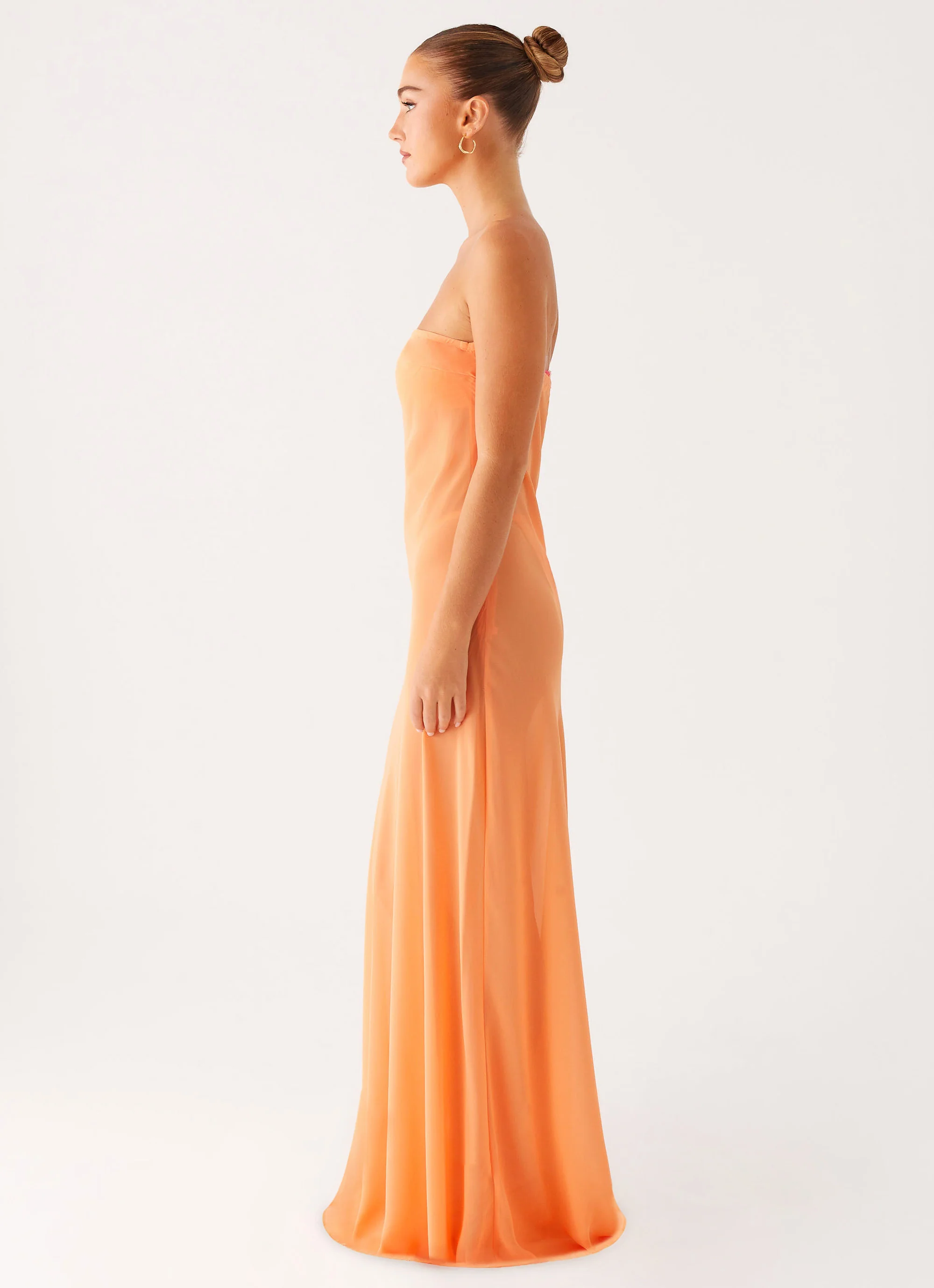 Mattie Strapless Maxi Dress - Orange - Image 4