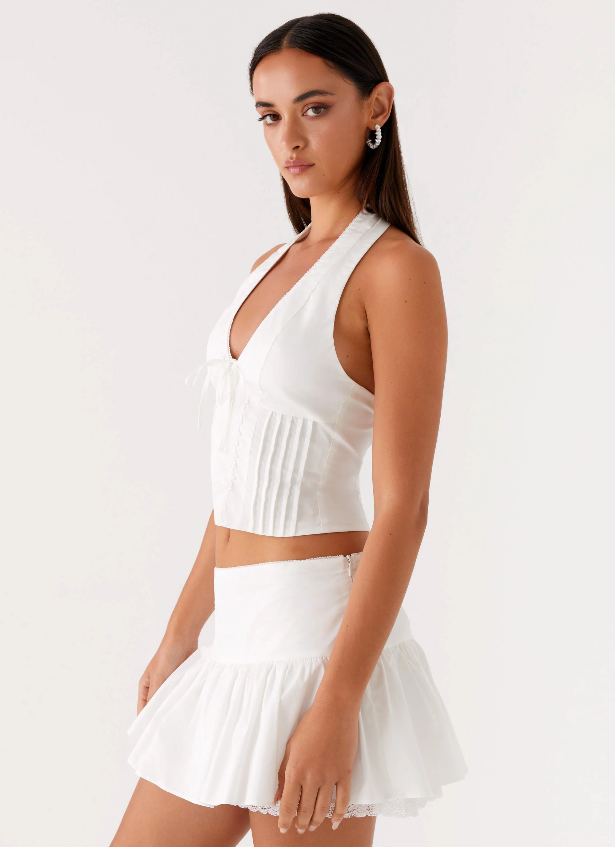Mavis Mini Skirt - White - Image 6