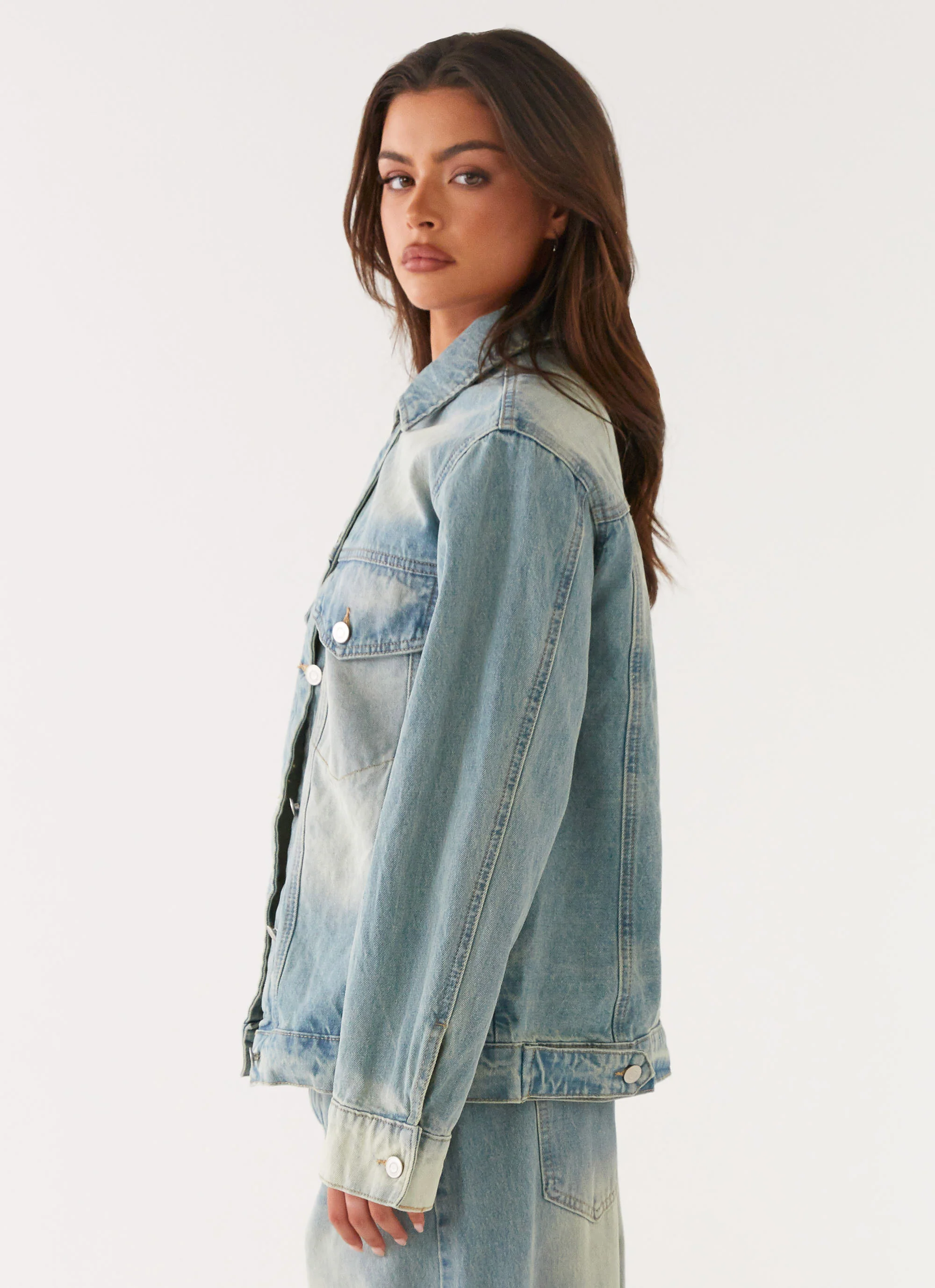 Maxwell Denim Jacket - Washed Blue - Image 2