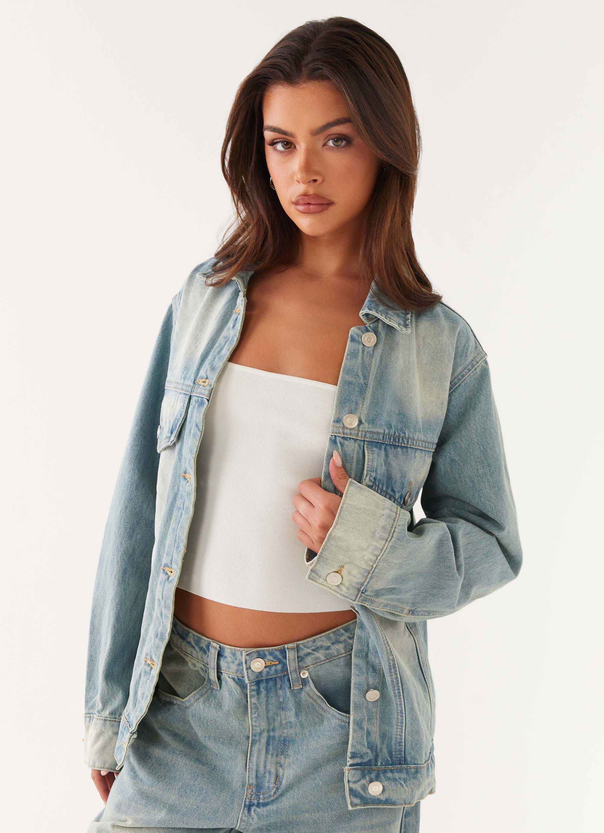 Maxwell Denim Jacket - Washed Blue - Image 4