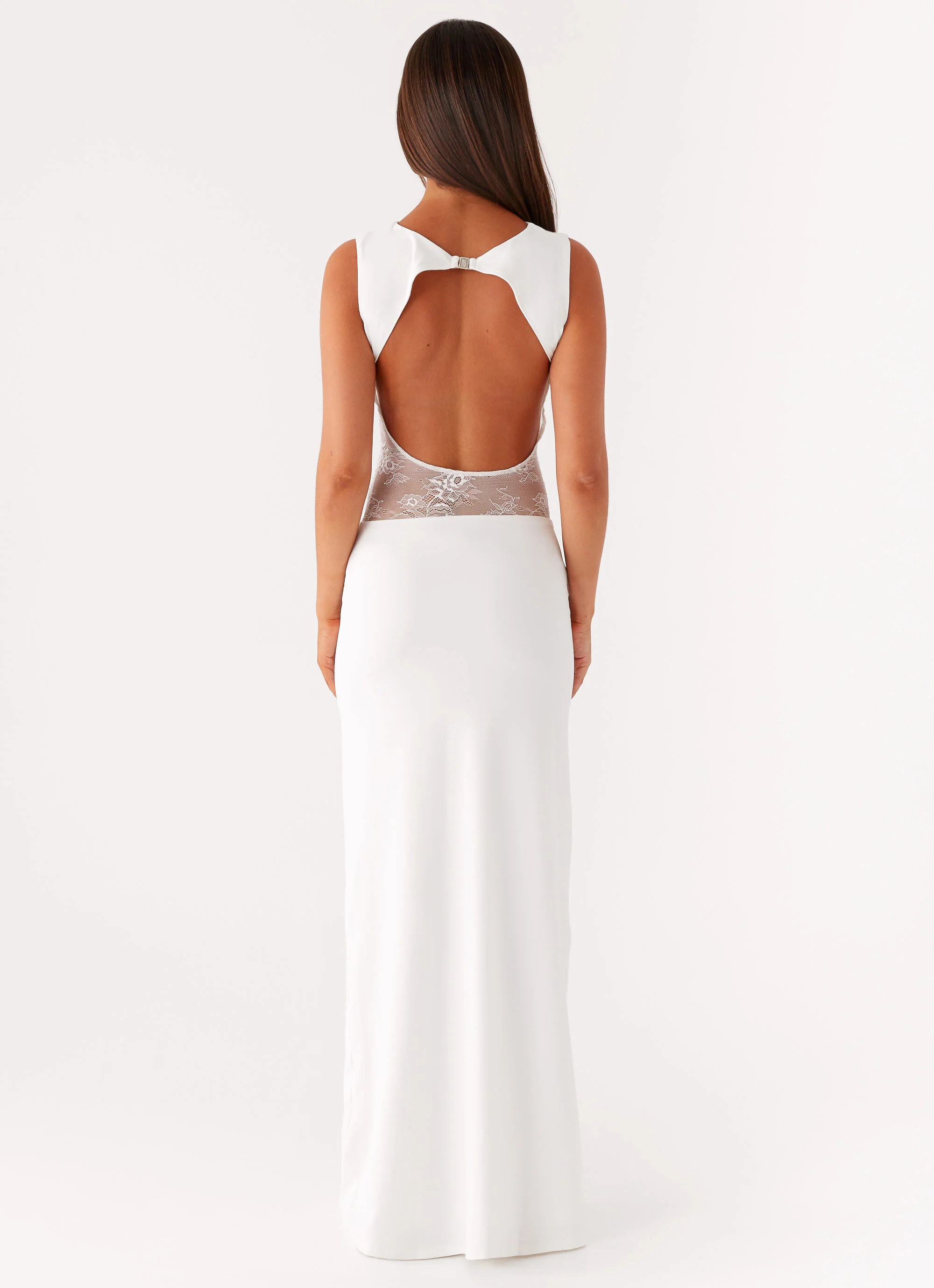 Medina Lace Maxi Dress - White - Image 4