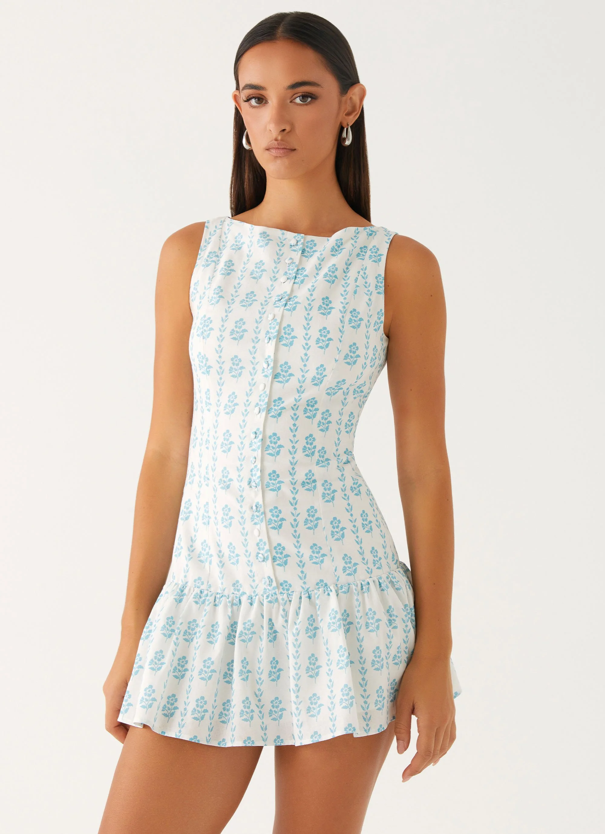 Meggie Linen Mini Dress - Sweet Daydream Print - Image 6