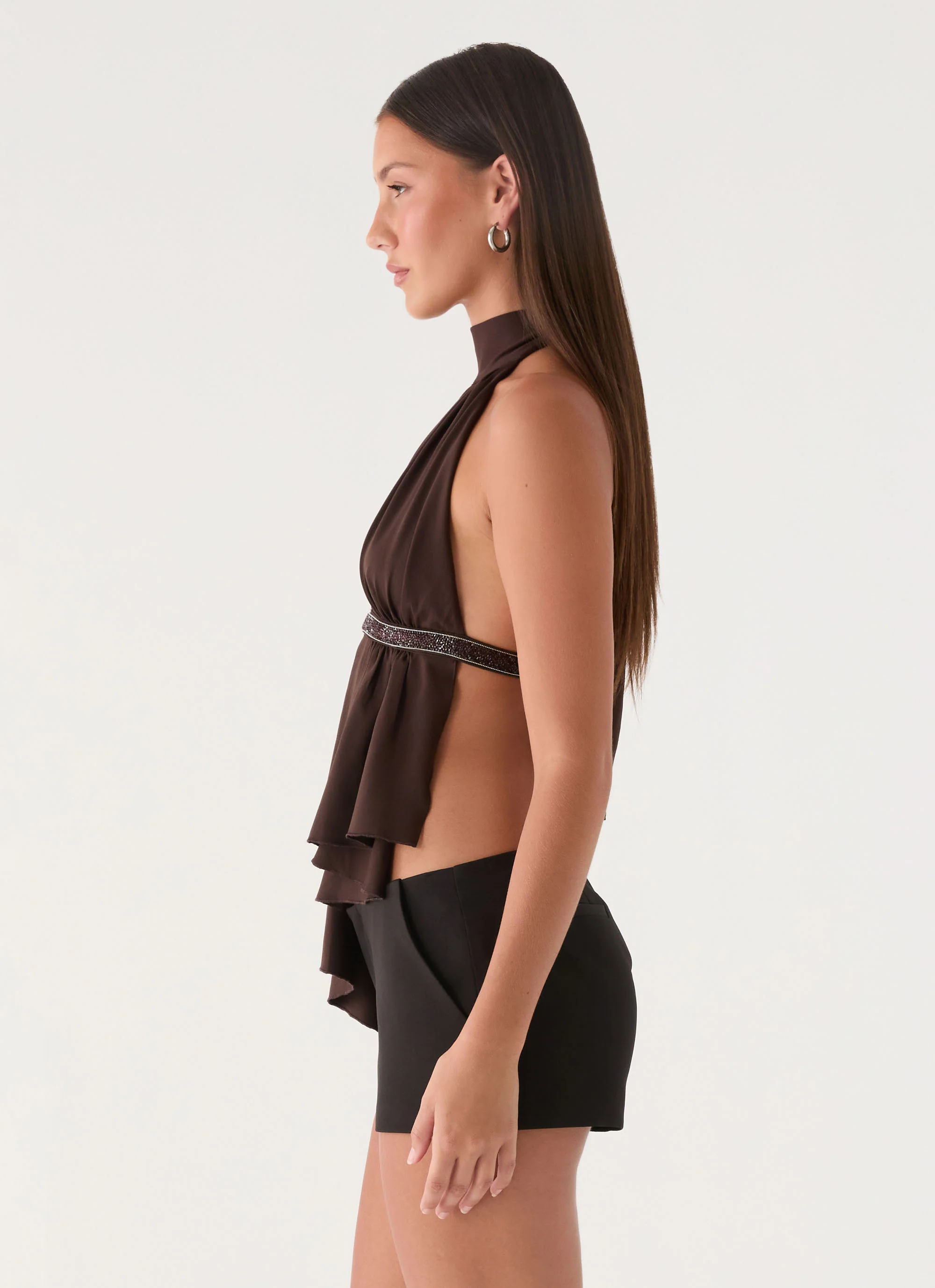 Menah Halter Top - Chocolate - Image 2