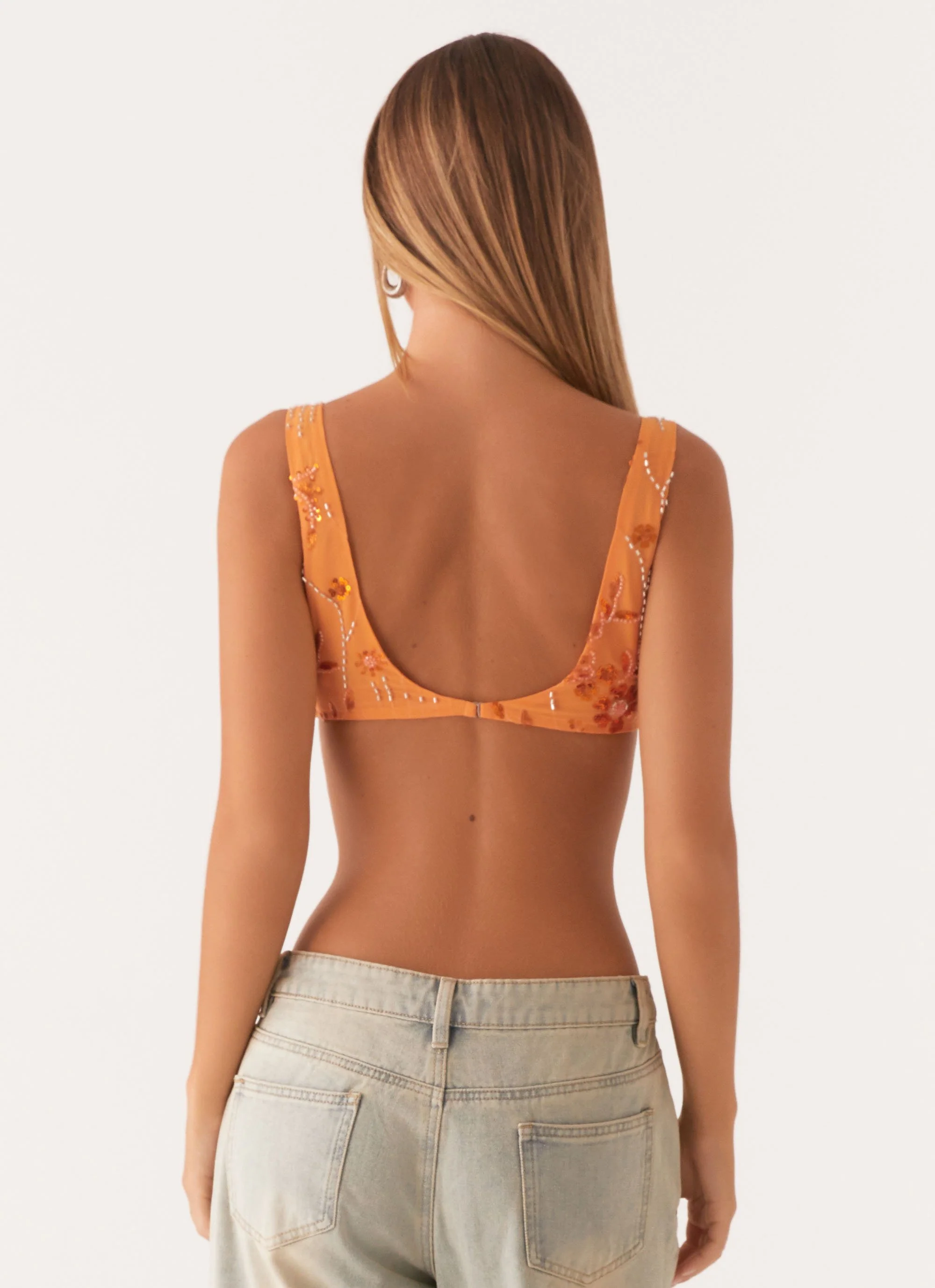 Mercer Sequin Bralette - Orange - Image 5
