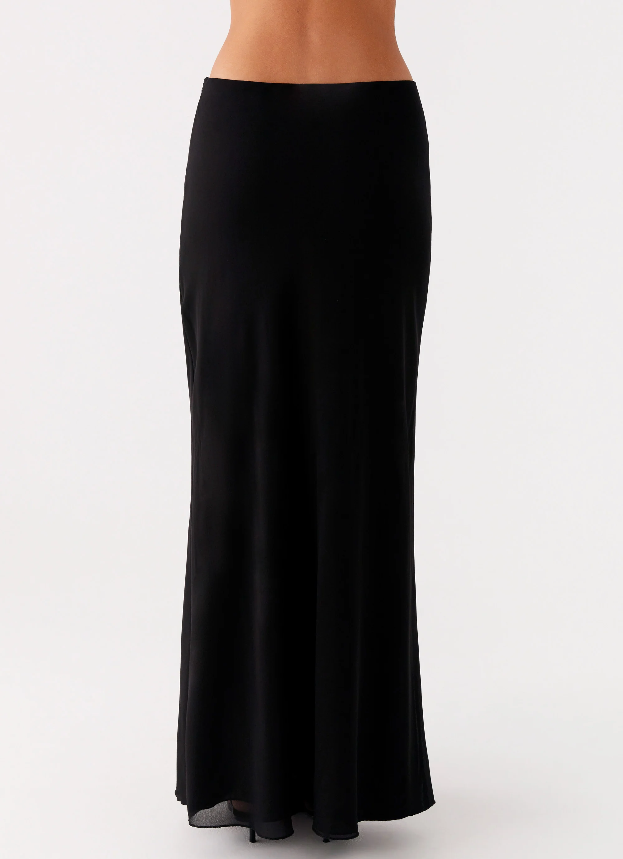 Michaella Chiffon Maxi Skirt - Black - Image 4