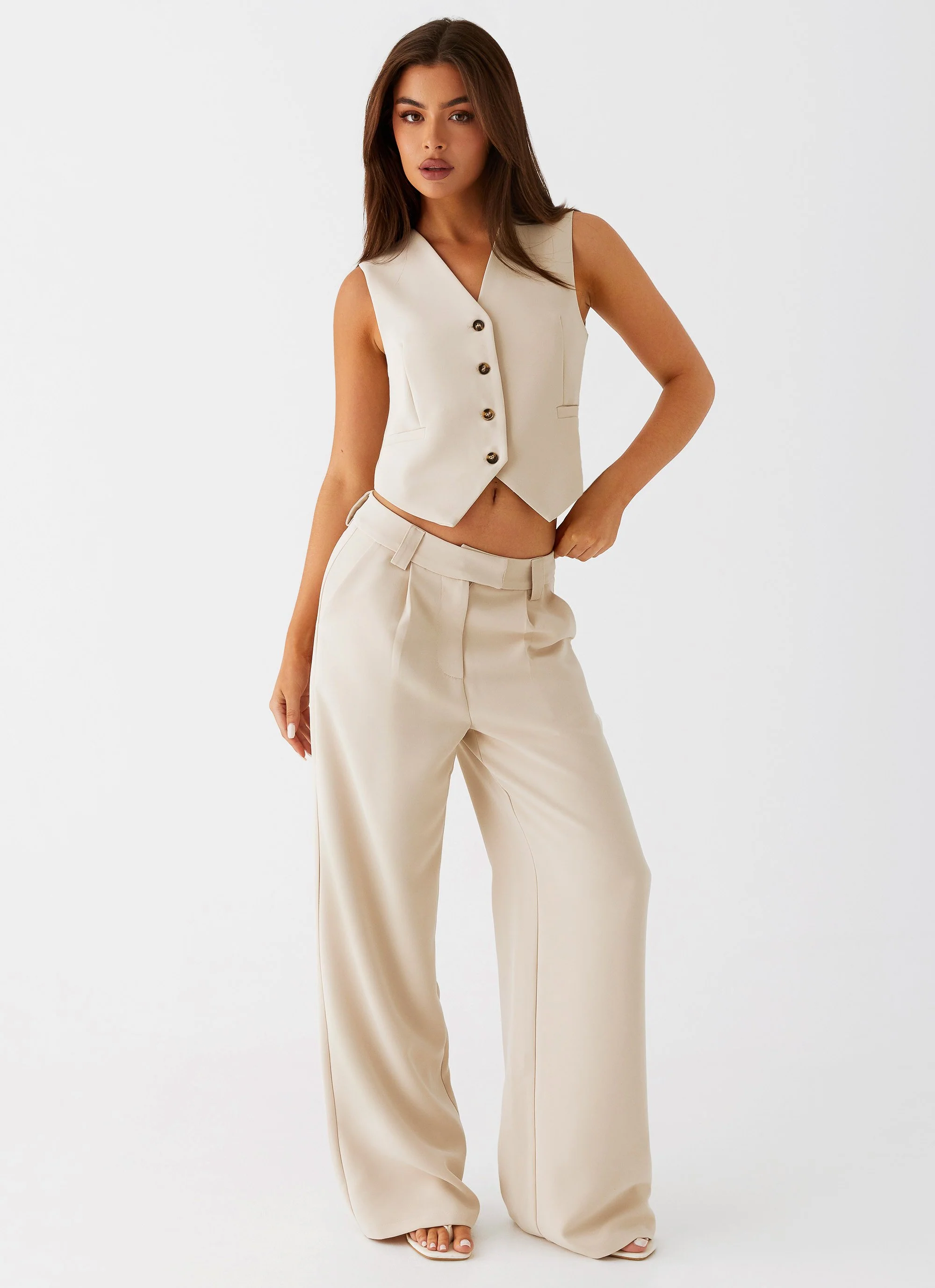 Midnight City Suit Pants - Beige - Image 6