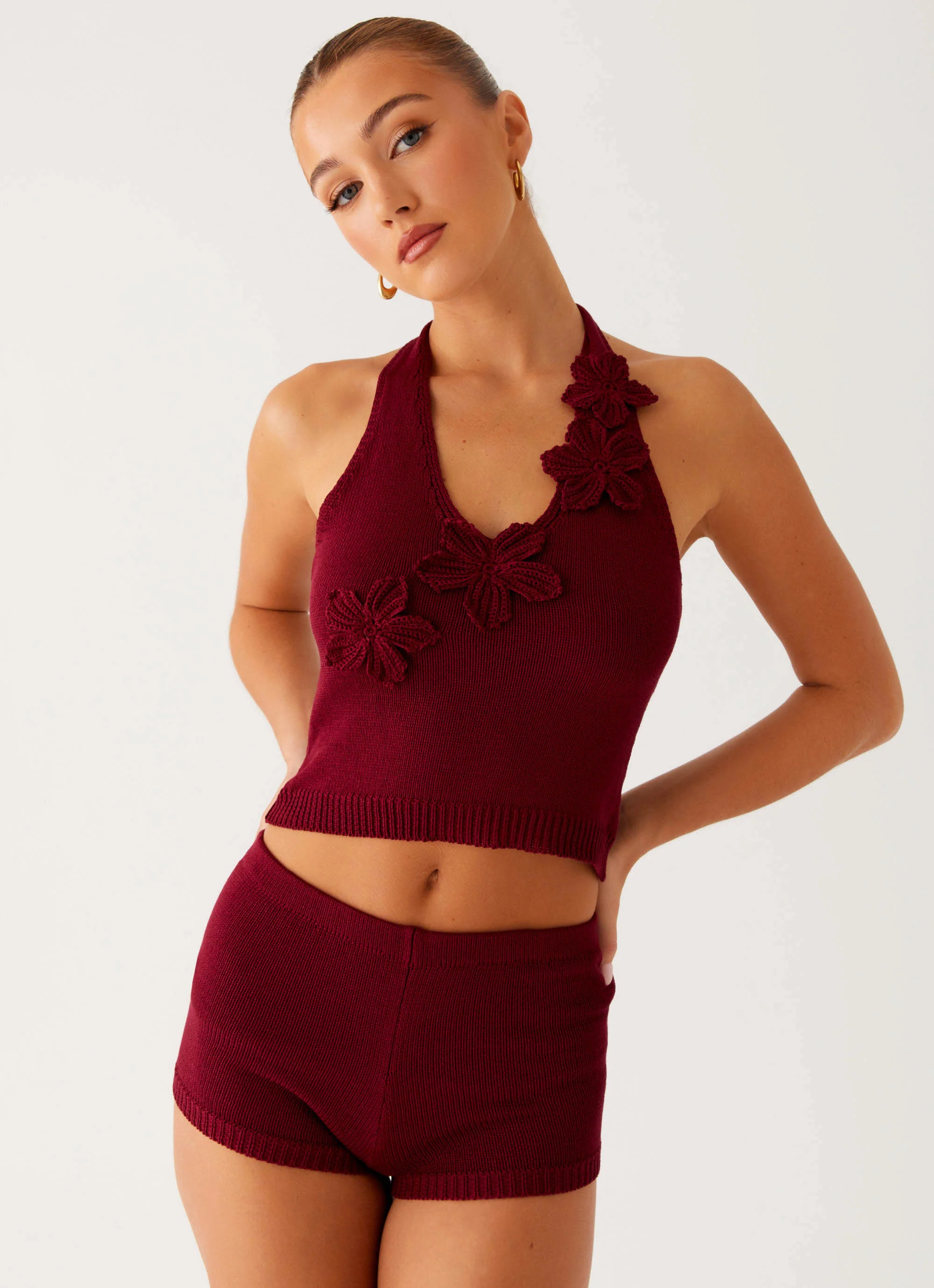 Miffy Mini Shorts - Maroon - Image 6
