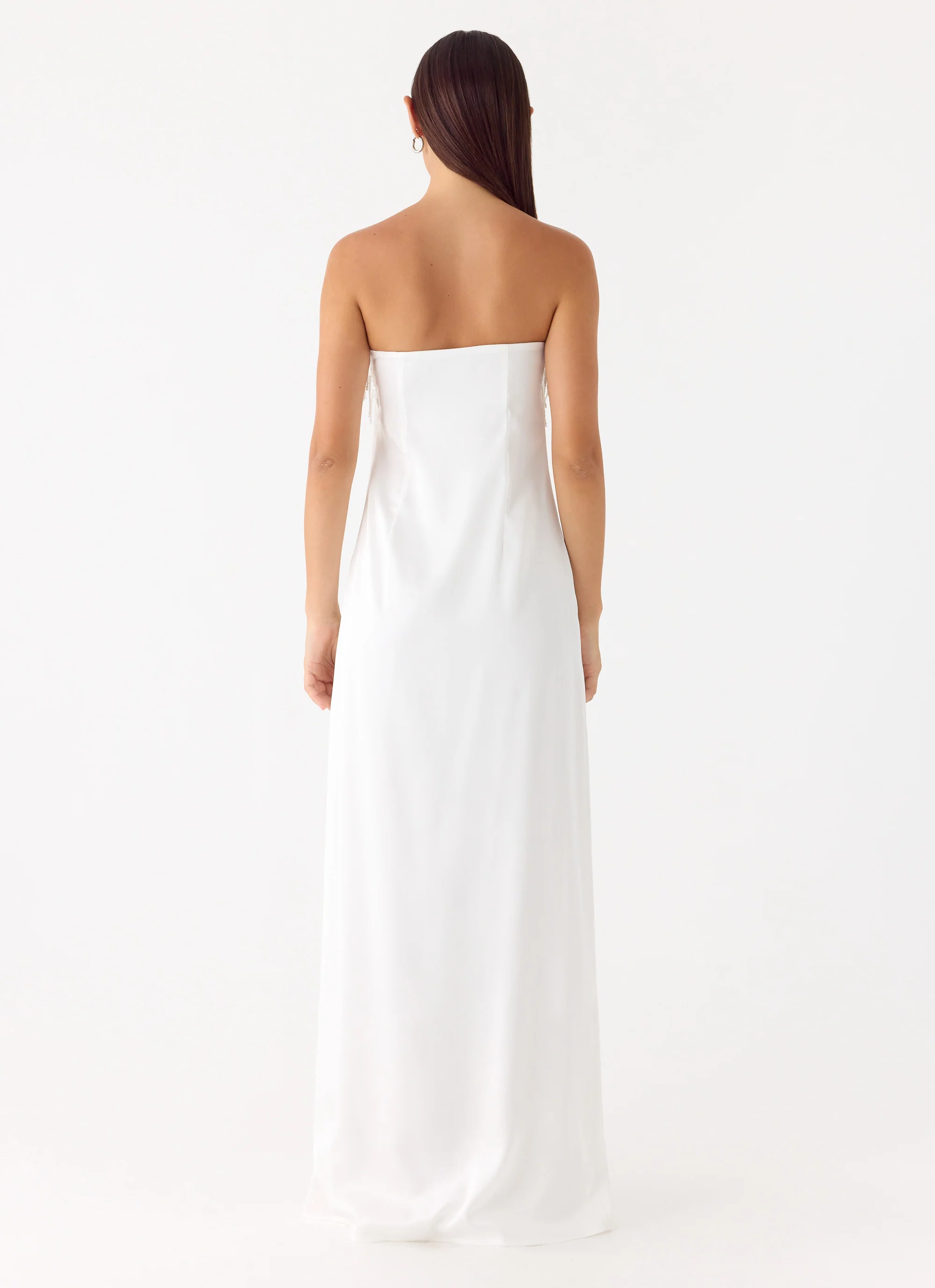 Miftie Beaded Sequin Maxi Dress - White - Image 3