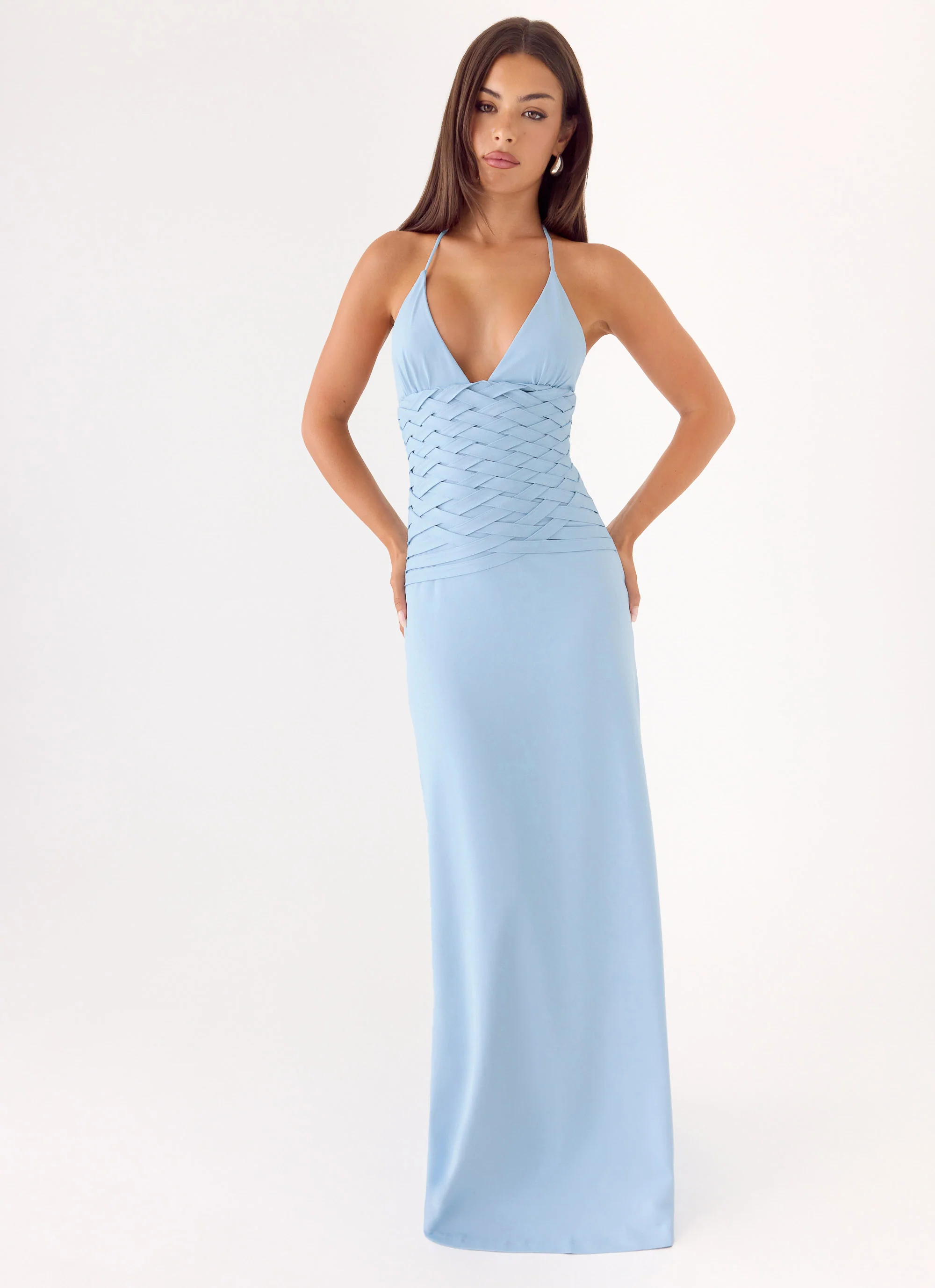 Miliano Handwoven Maxi Dress - Blue - Image 4