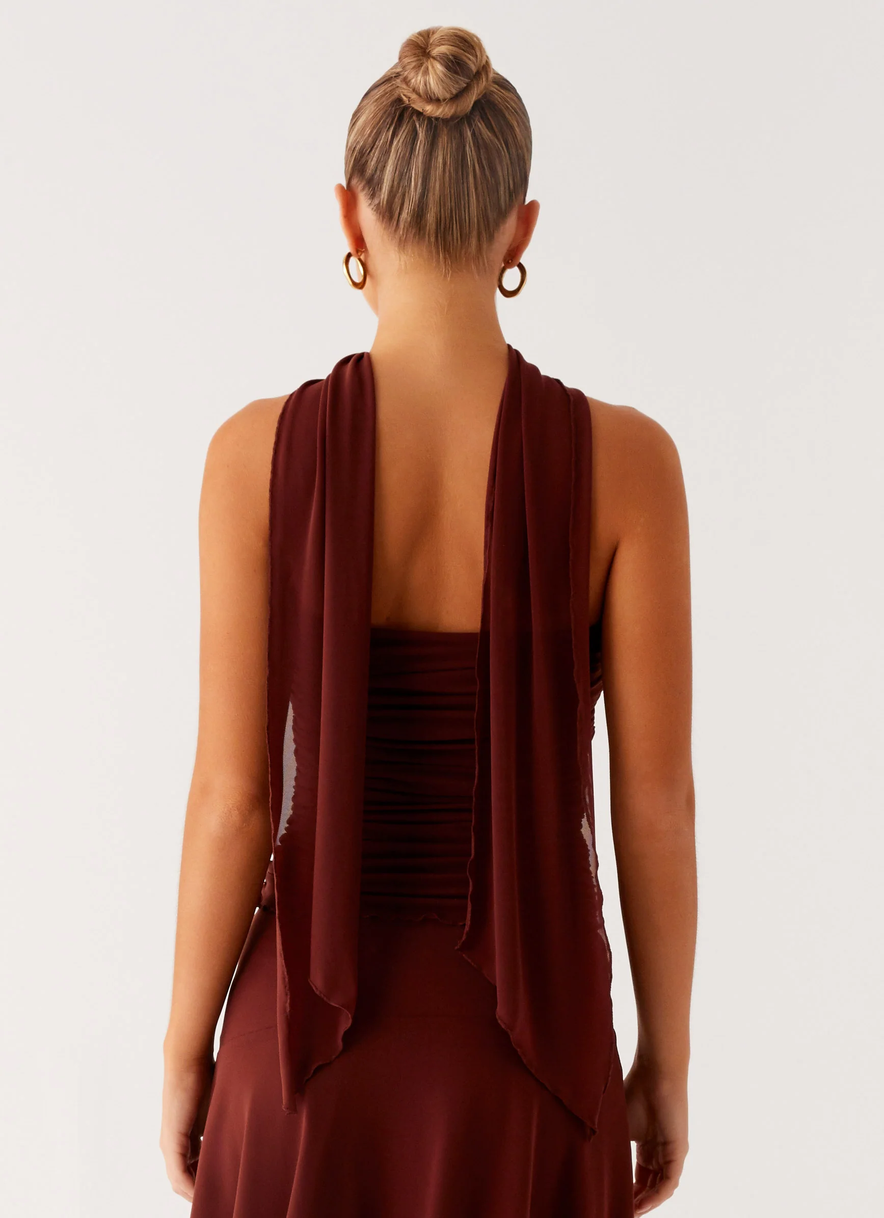 Mirage Scarf Top - Chocolate - Image 4