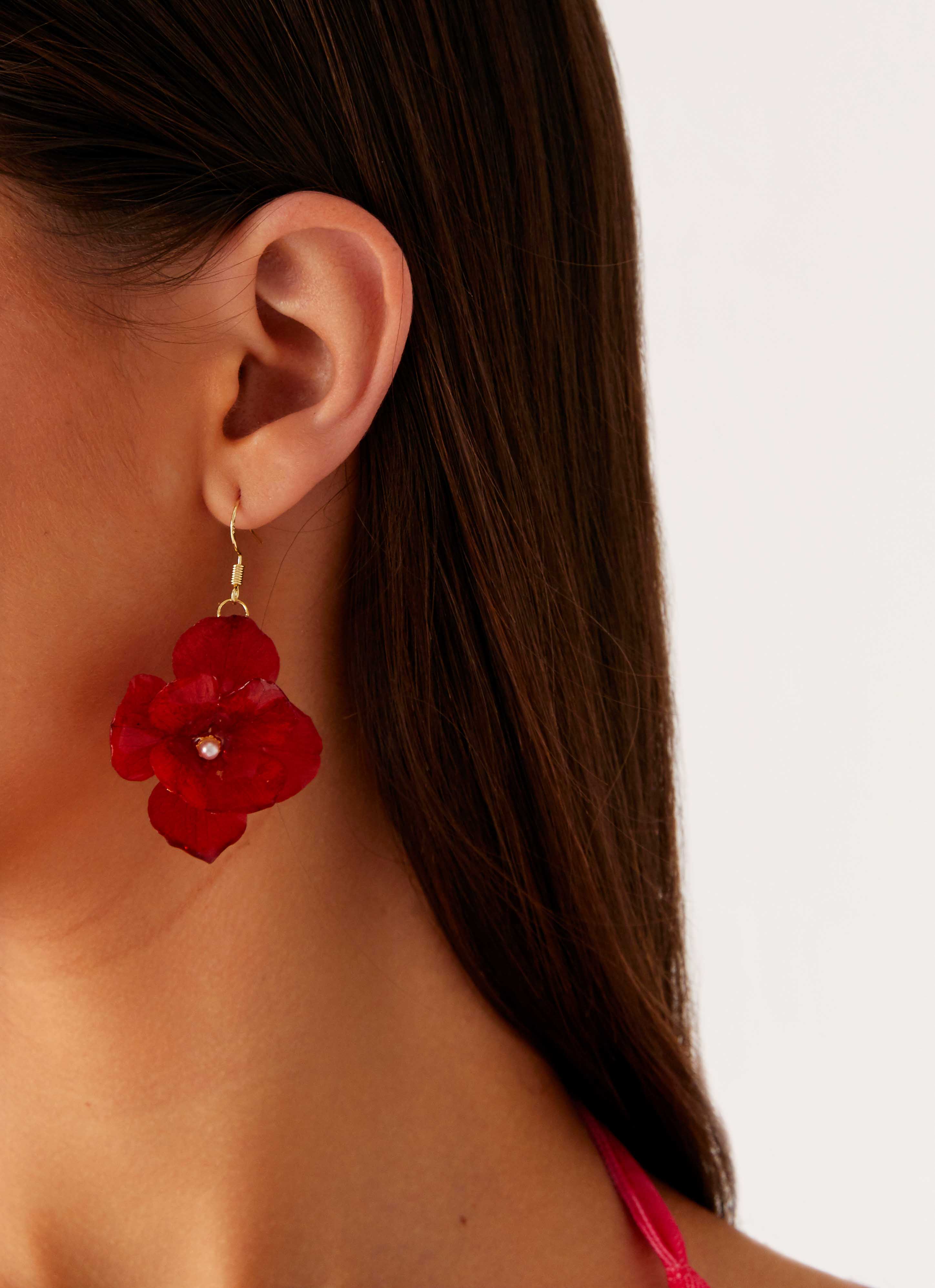 Mona Earrings - Red - Image 3