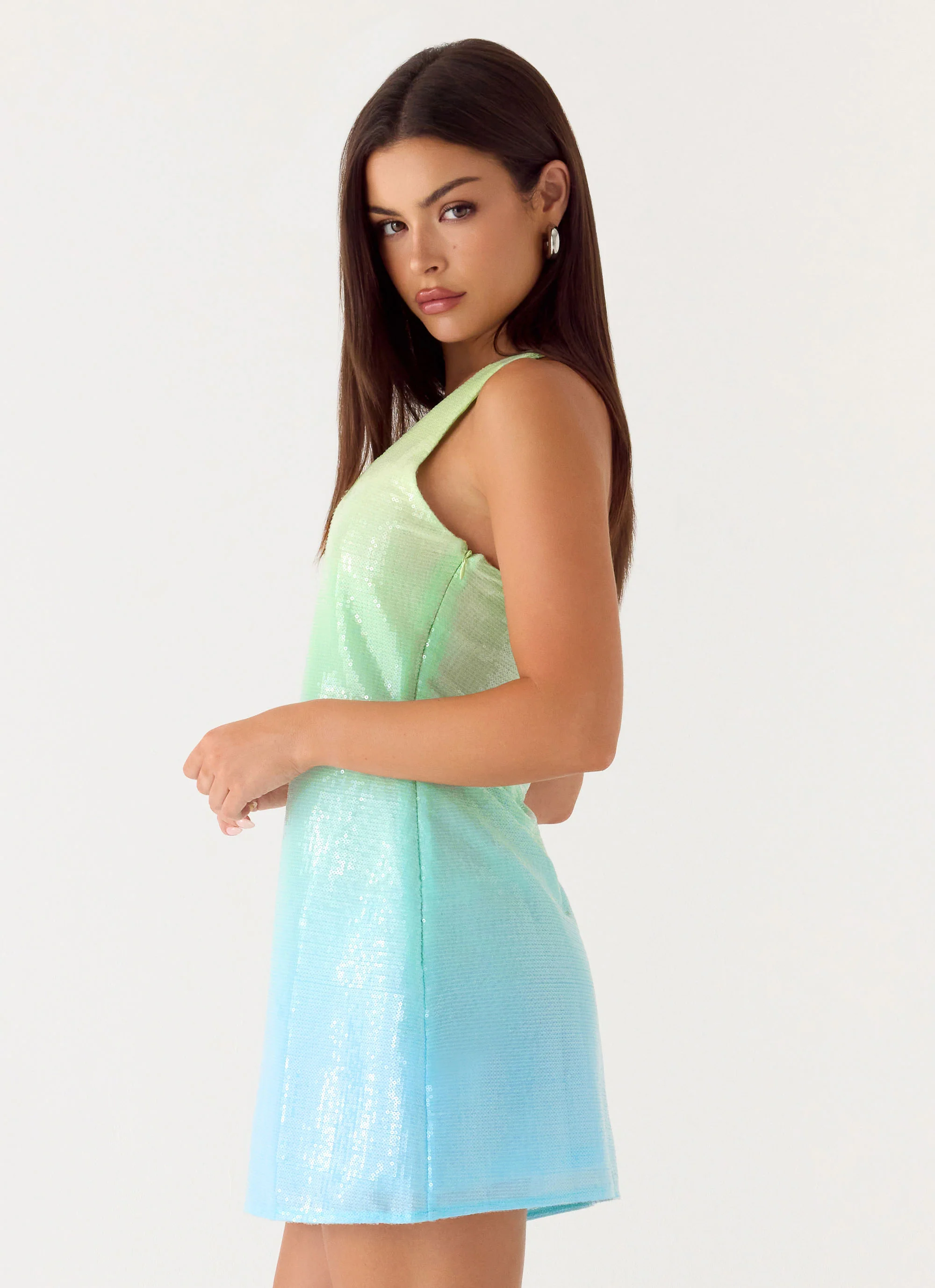 Mora Sequin Mini Dress - Sea Ombre - Image 2