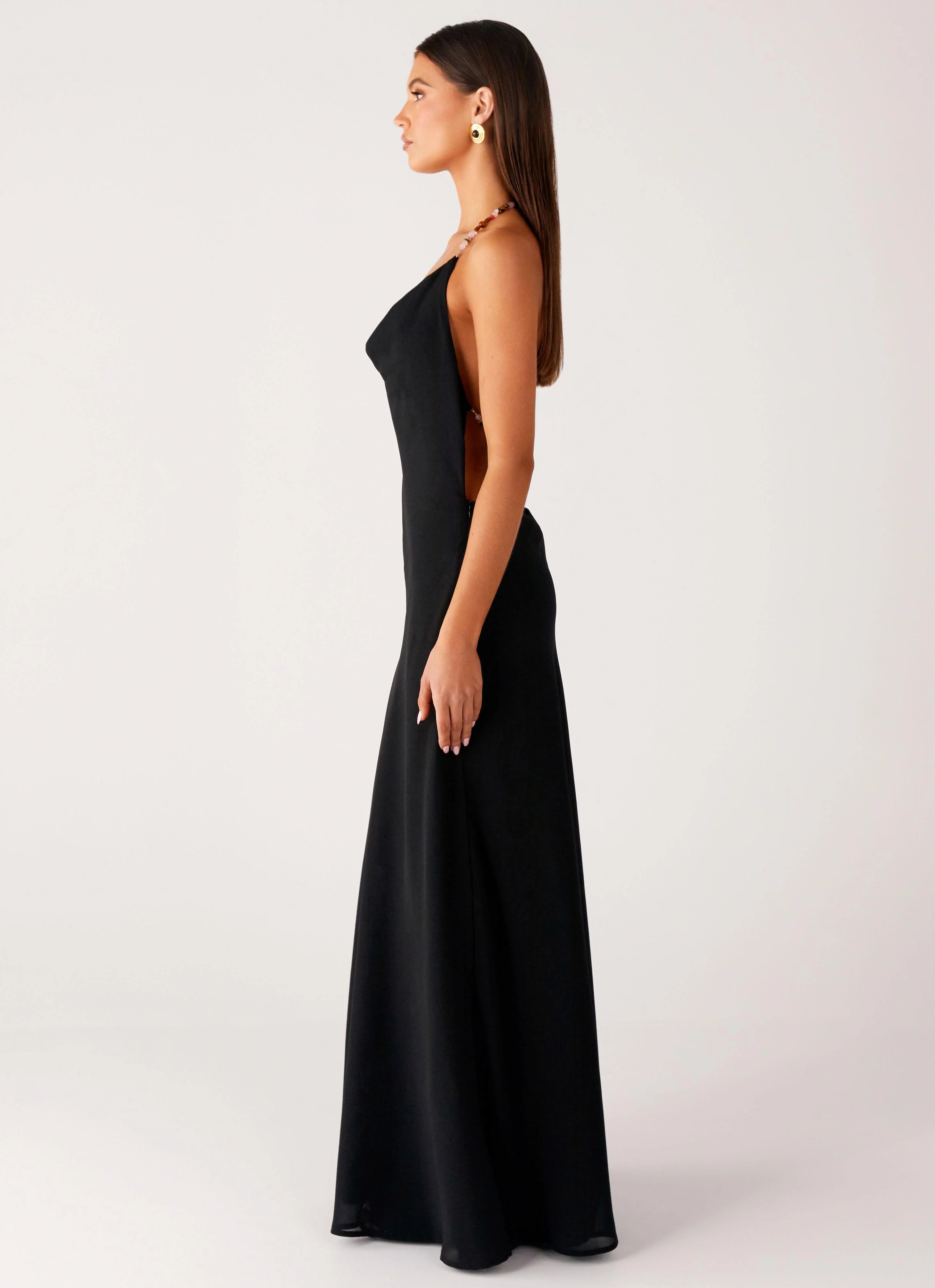 Morning Crush Cowl Maxi Dress - Black - Image 2