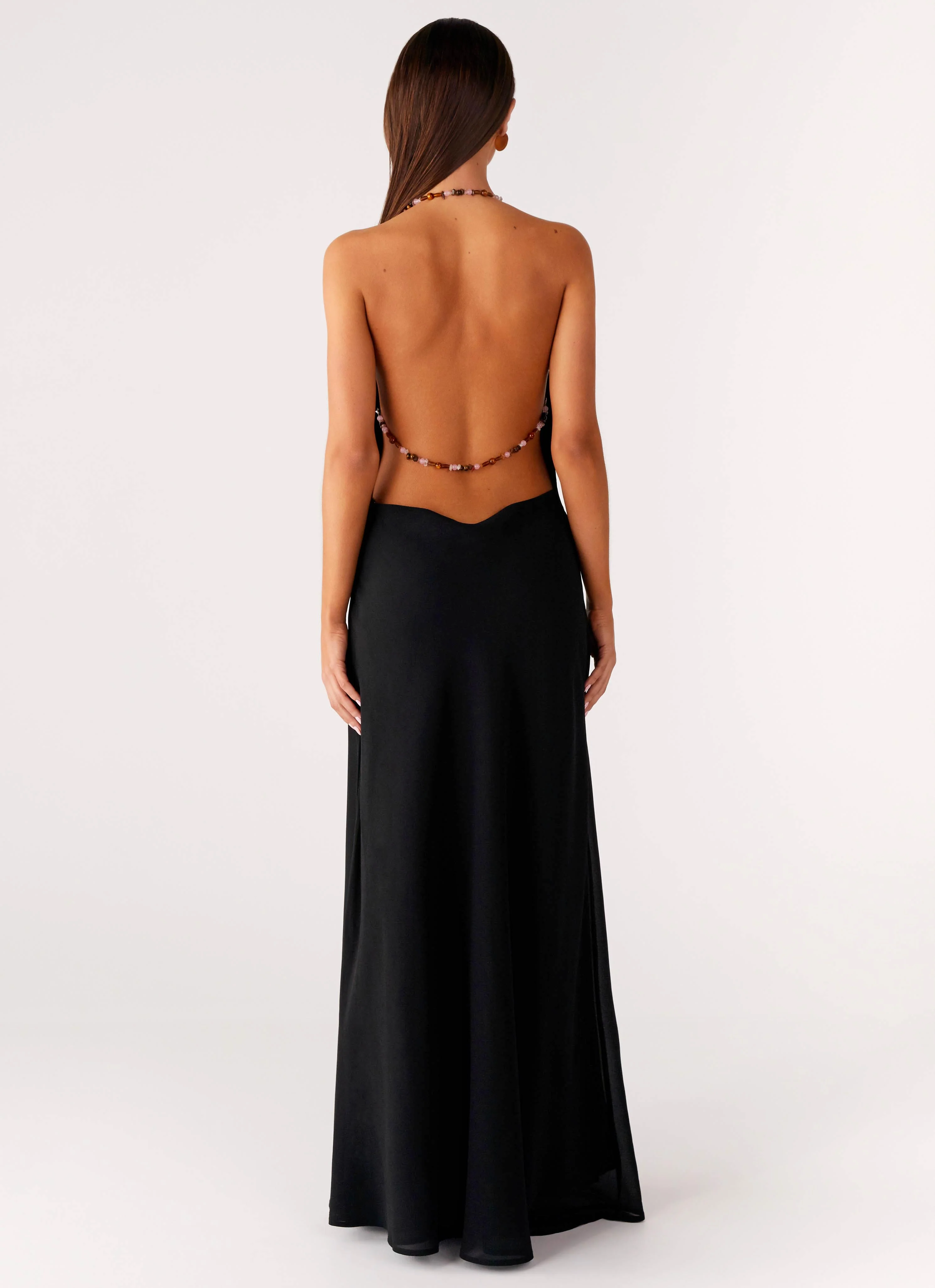 Morning Crush Cowl Maxi Dress - Black - Image 3