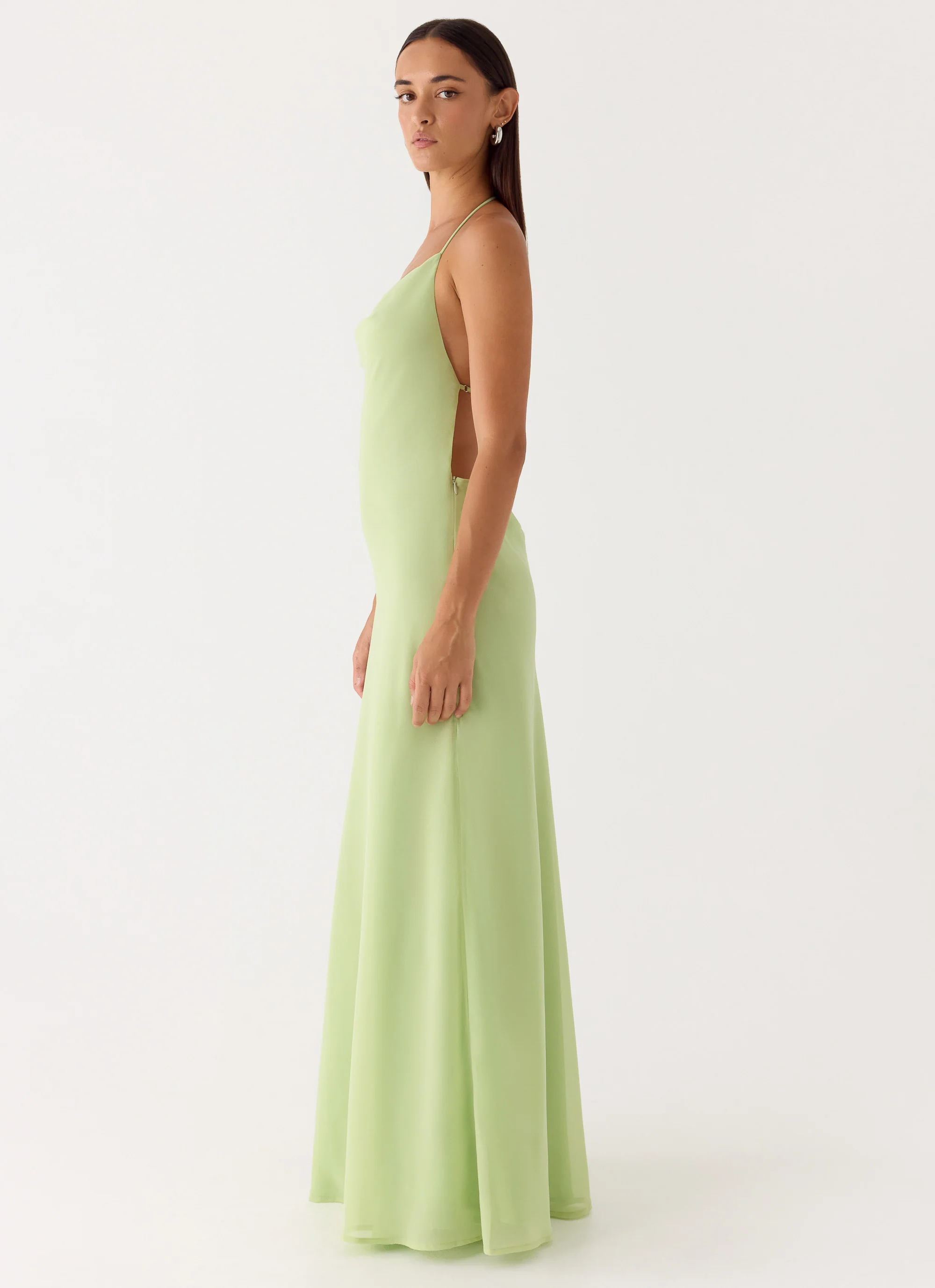 Morning Crush Cowl Maxi Dress - Lime - Image 4