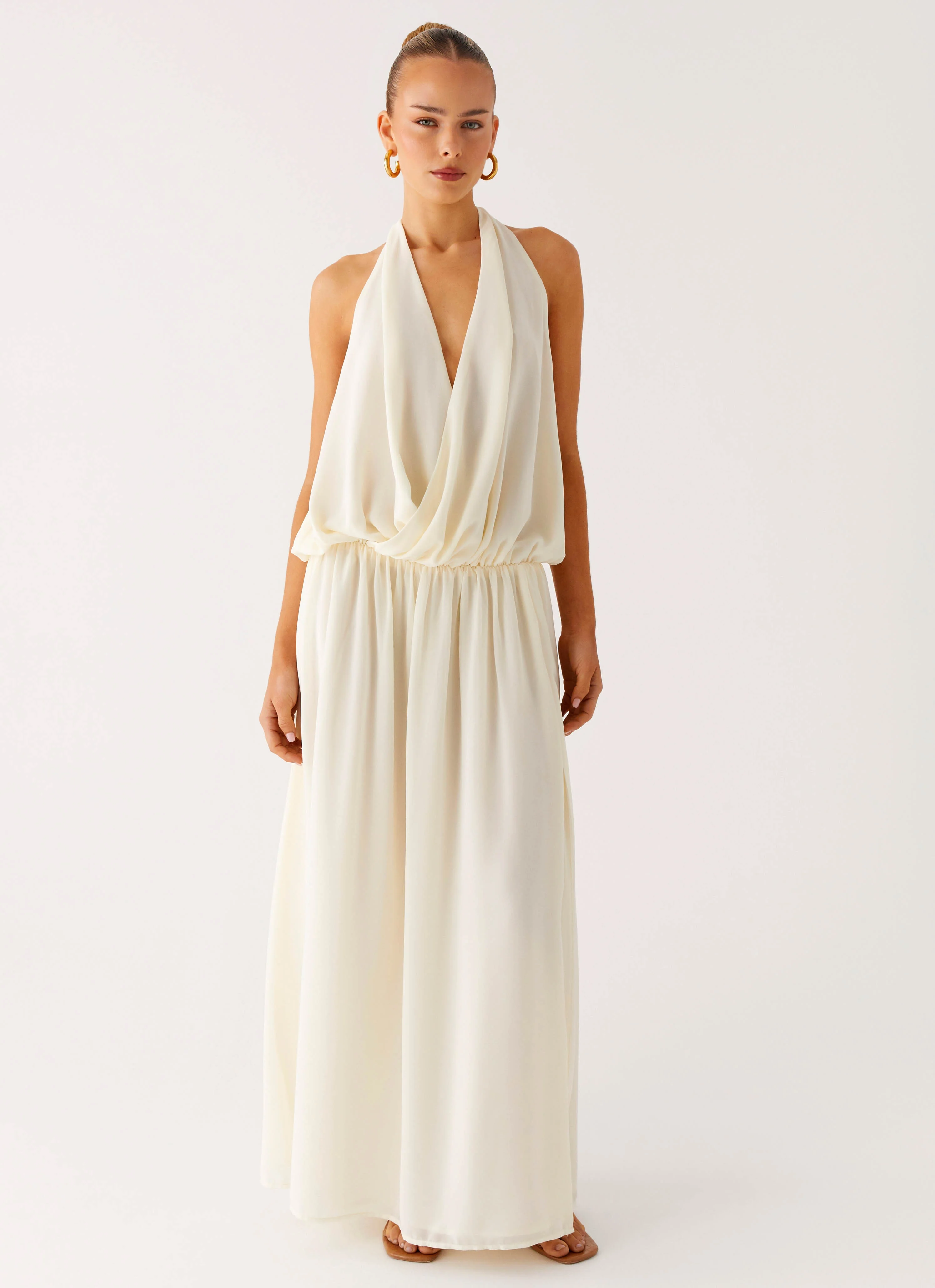 Narlah Halter Maxi Dress - Ivory - Image 2