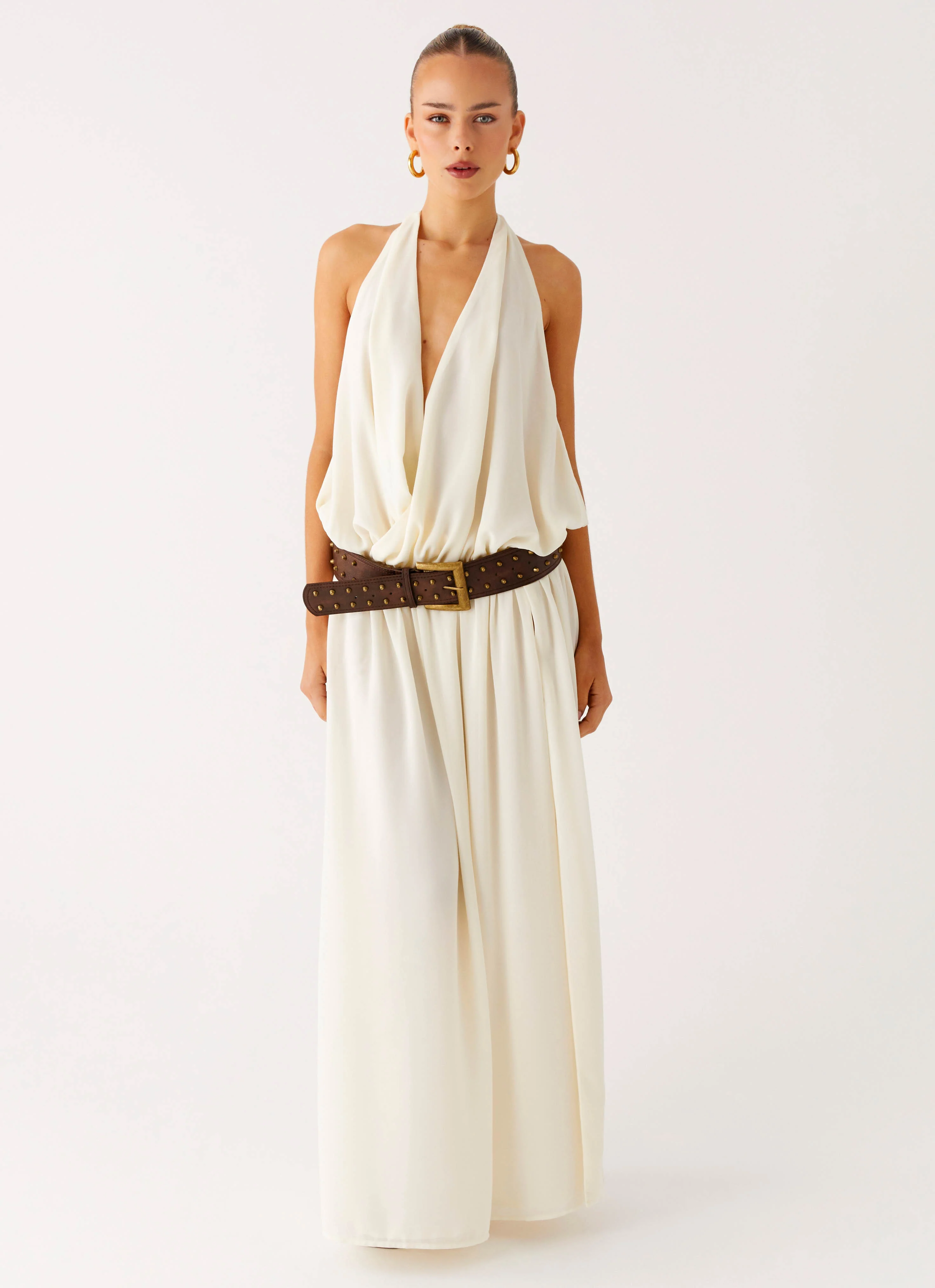 Narlah Halter Maxi Dress - Ivory - Image 5