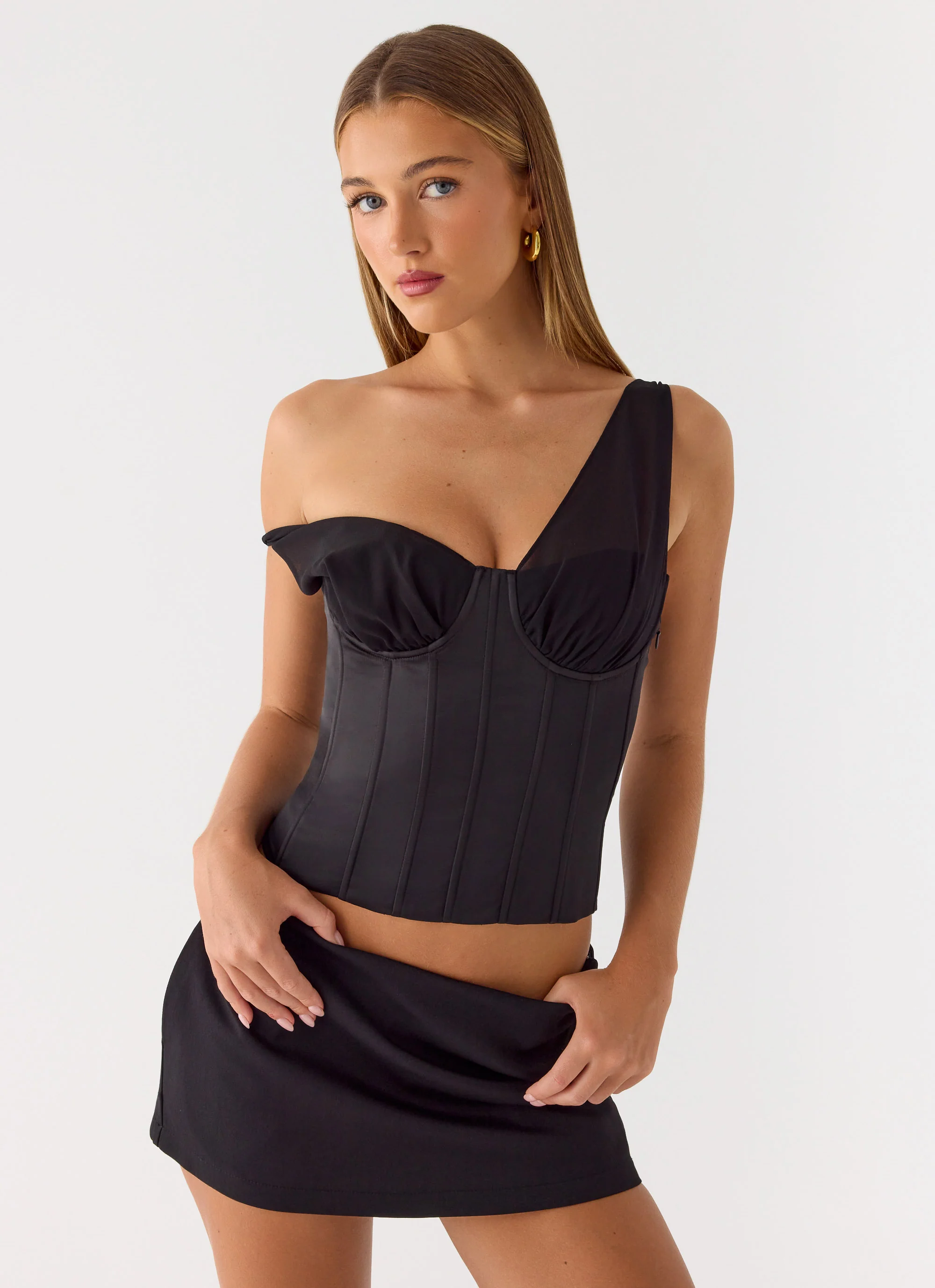 Natalya Corset Top - Black - Image 8