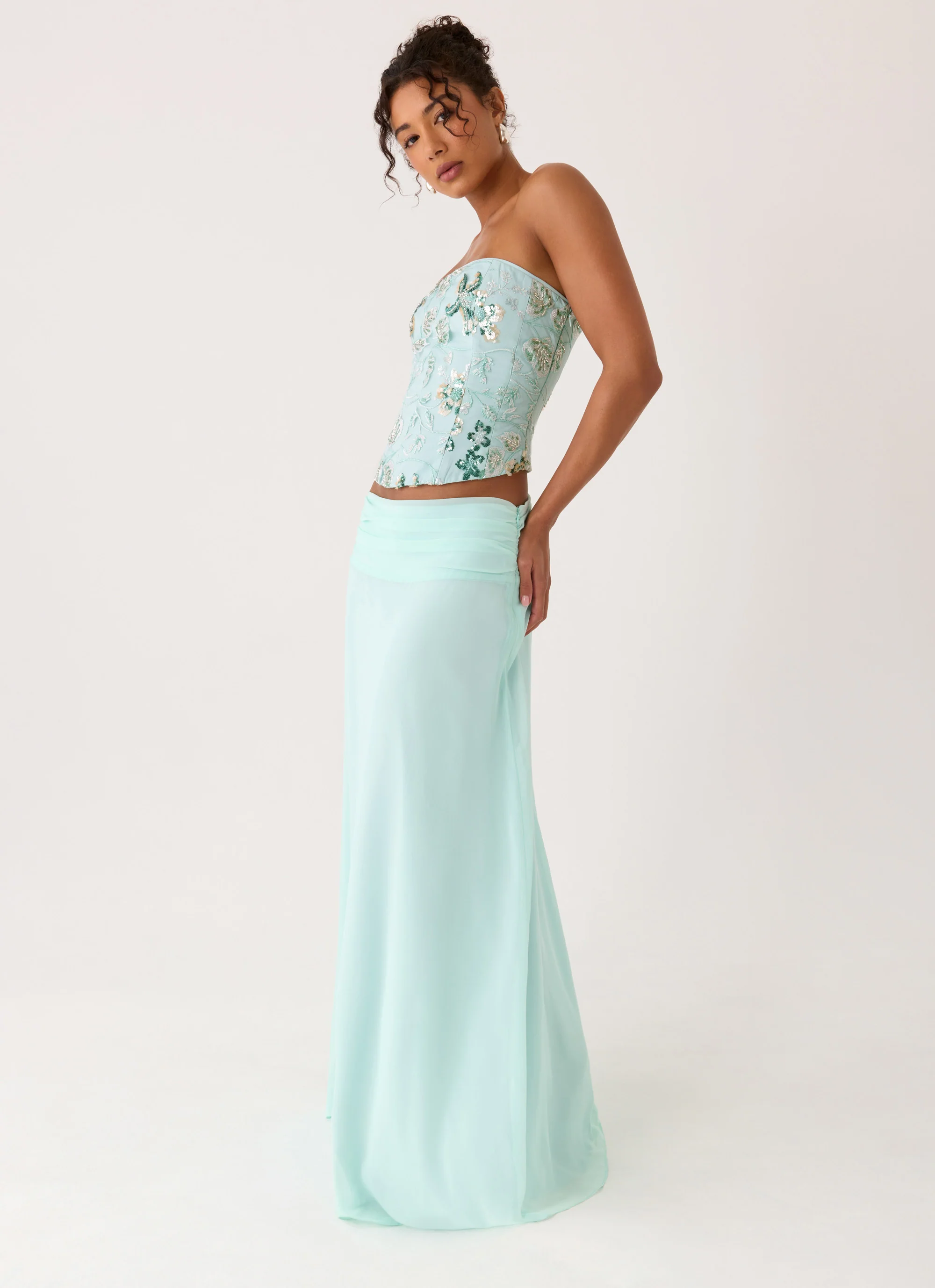 Natalya Maxi Skirt - Pistachio - Image 6