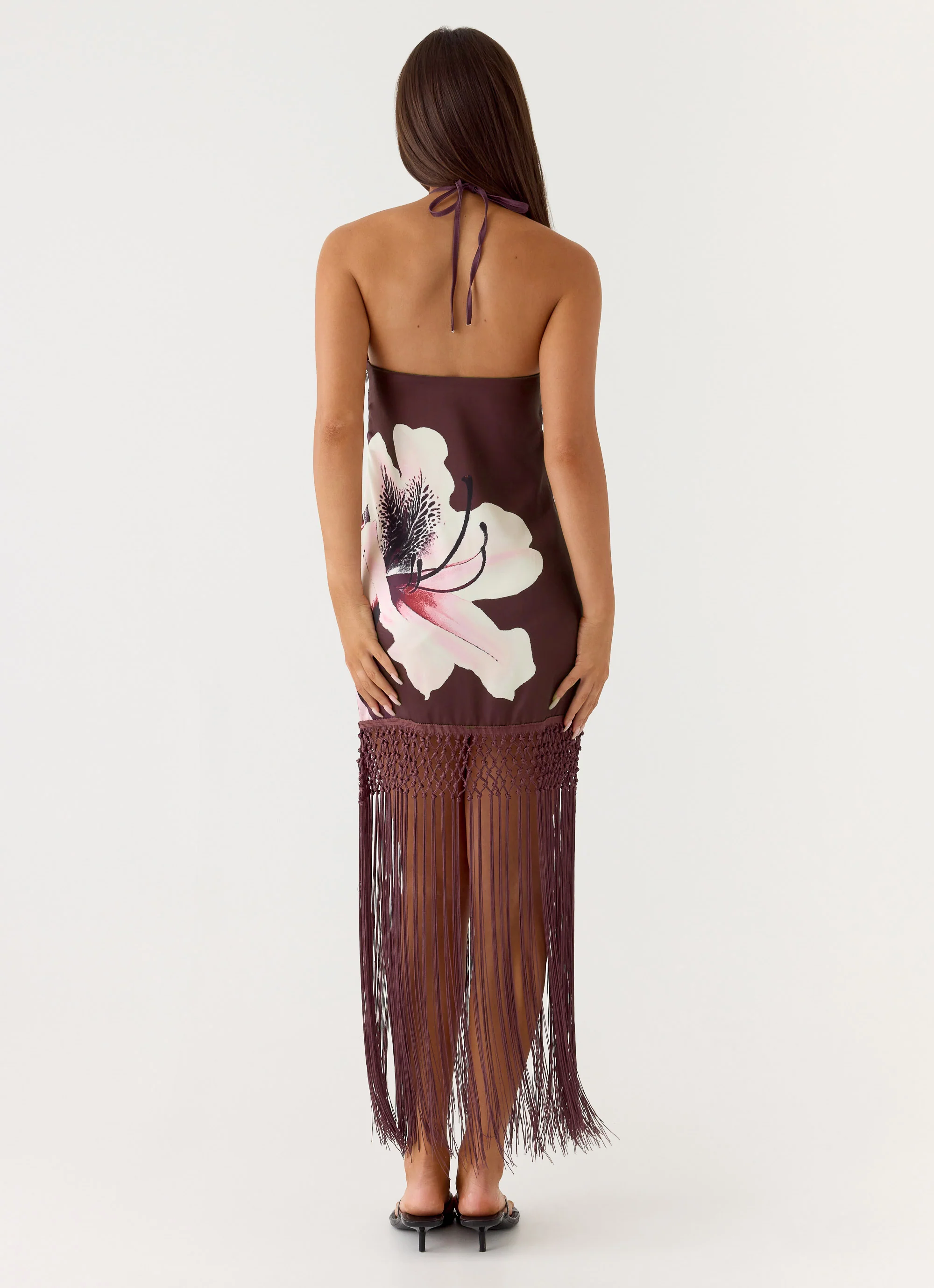 Niahvette Halter Midaxi Dress - Velvet Bloom - Image 3