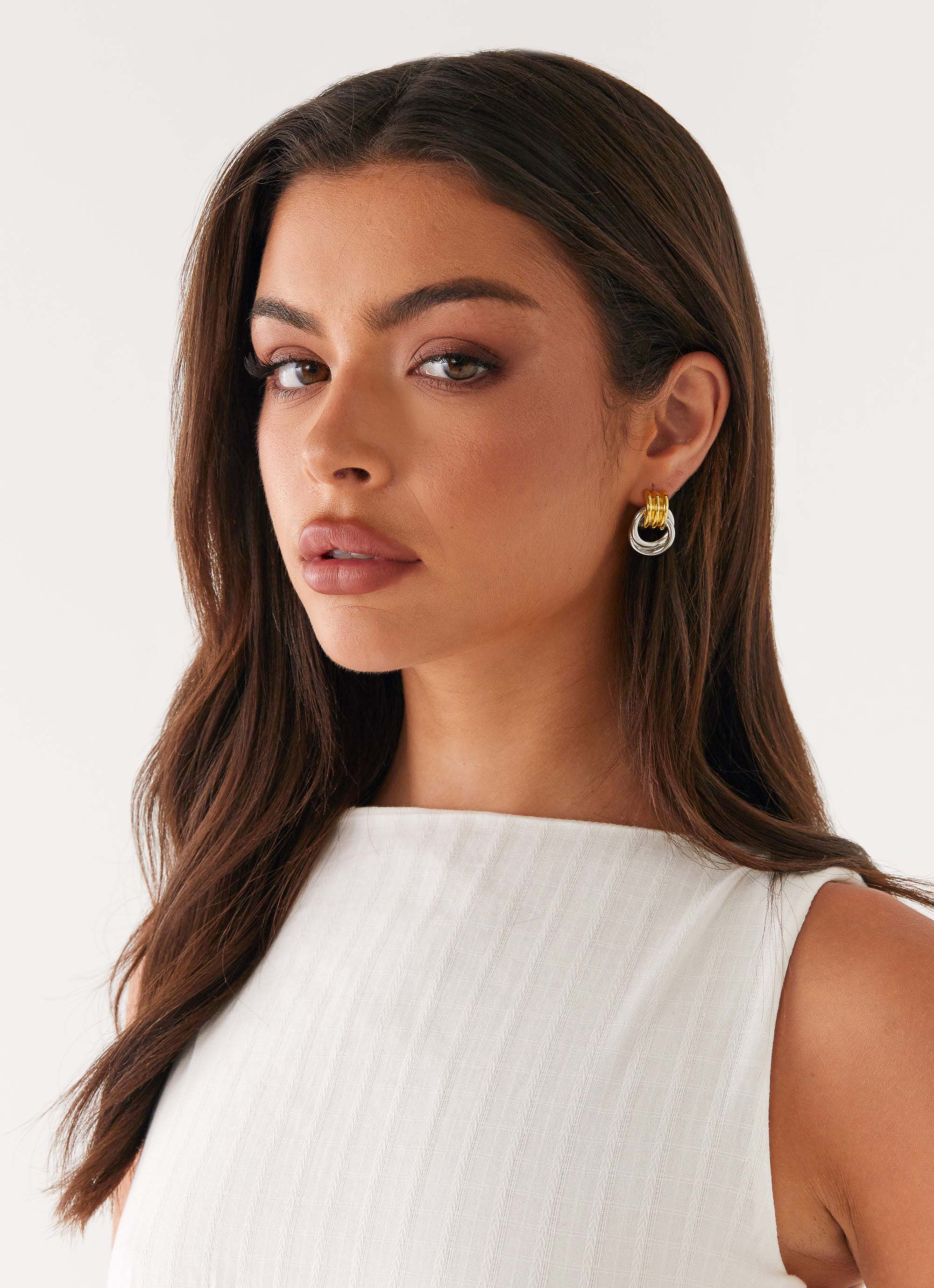 Nicolina Earrings - Gold/Silver - Image 2