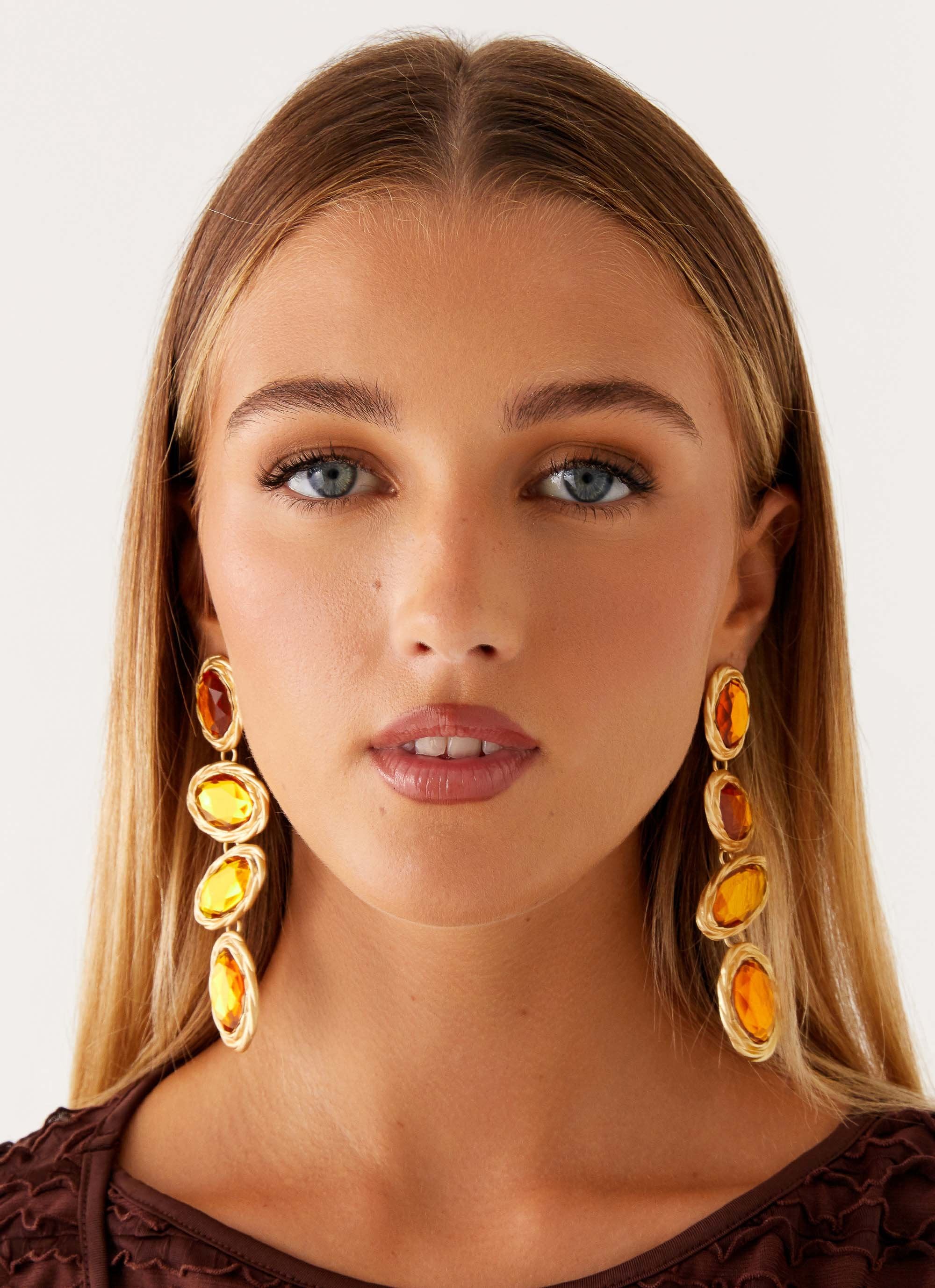 Nikitta Earrings - Orange - Image 3