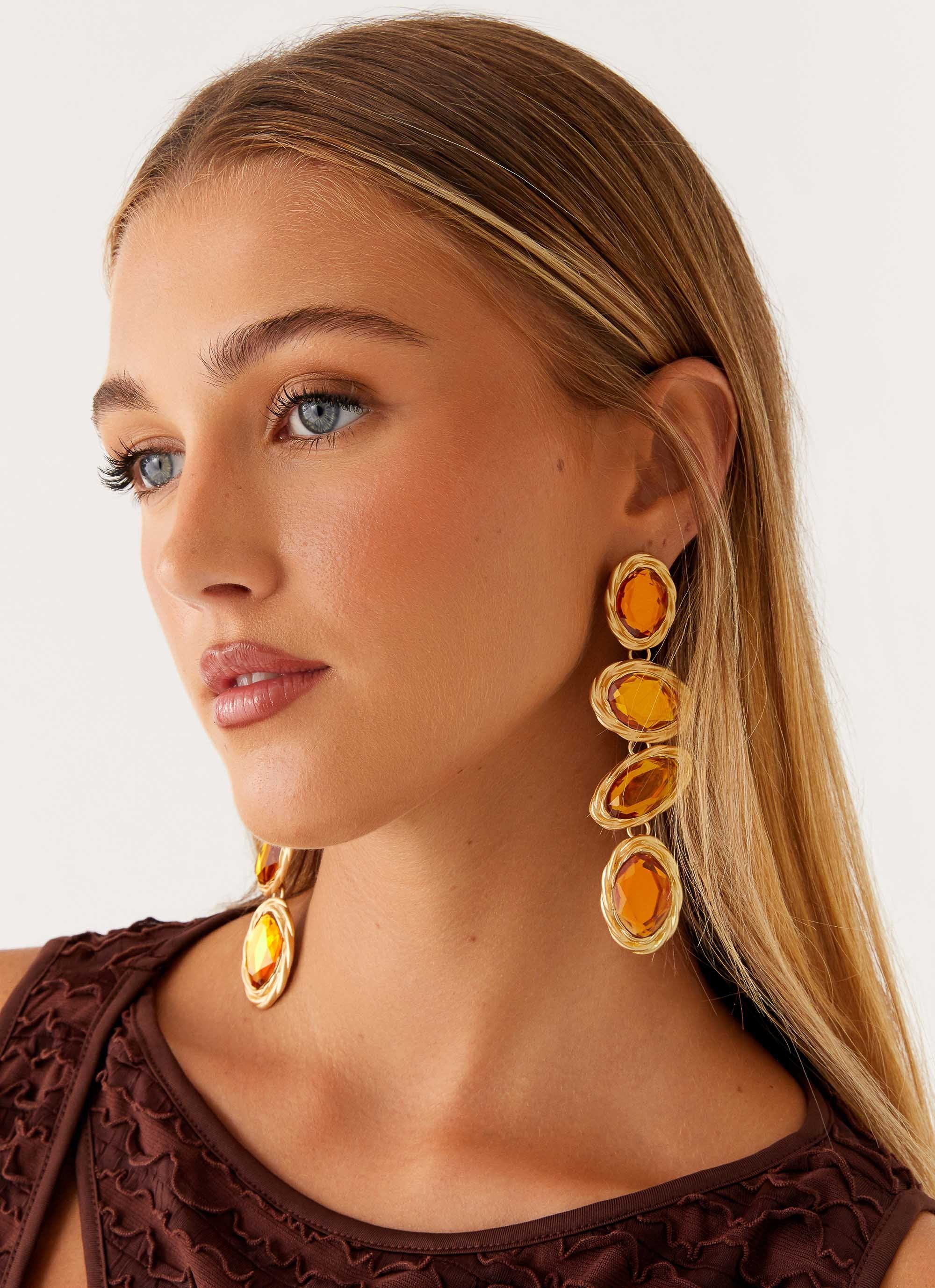 Nikitta Earrings - Orange - Image 5